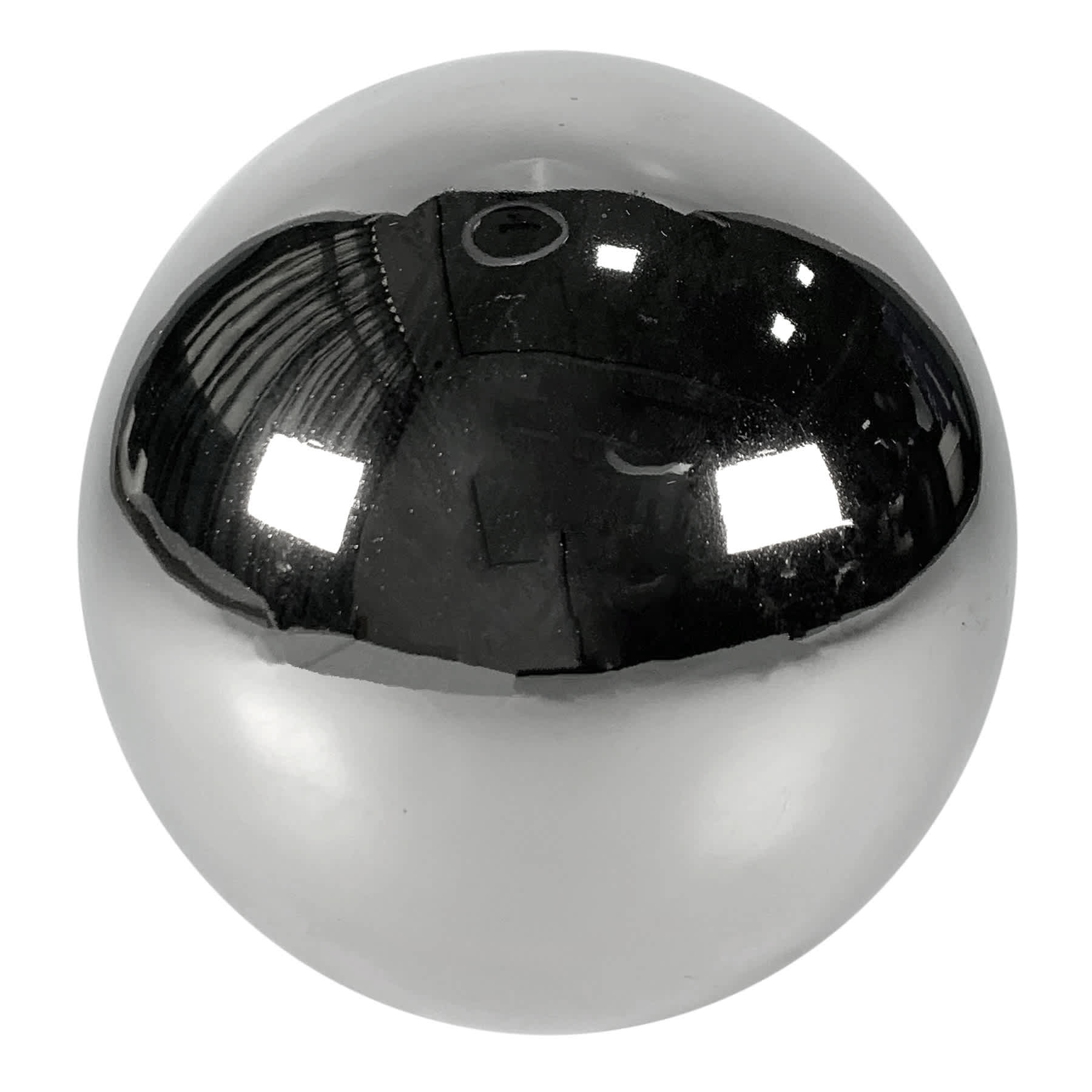 Found & Fable Silver Ceramic Sphere, 3"