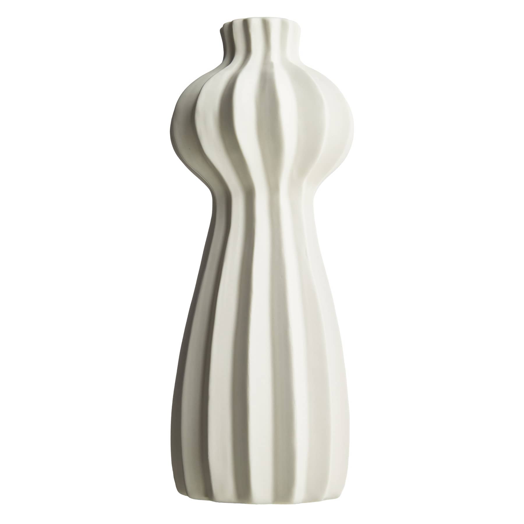 Crosby St. White Ceramic Vase, 3.5x8.7