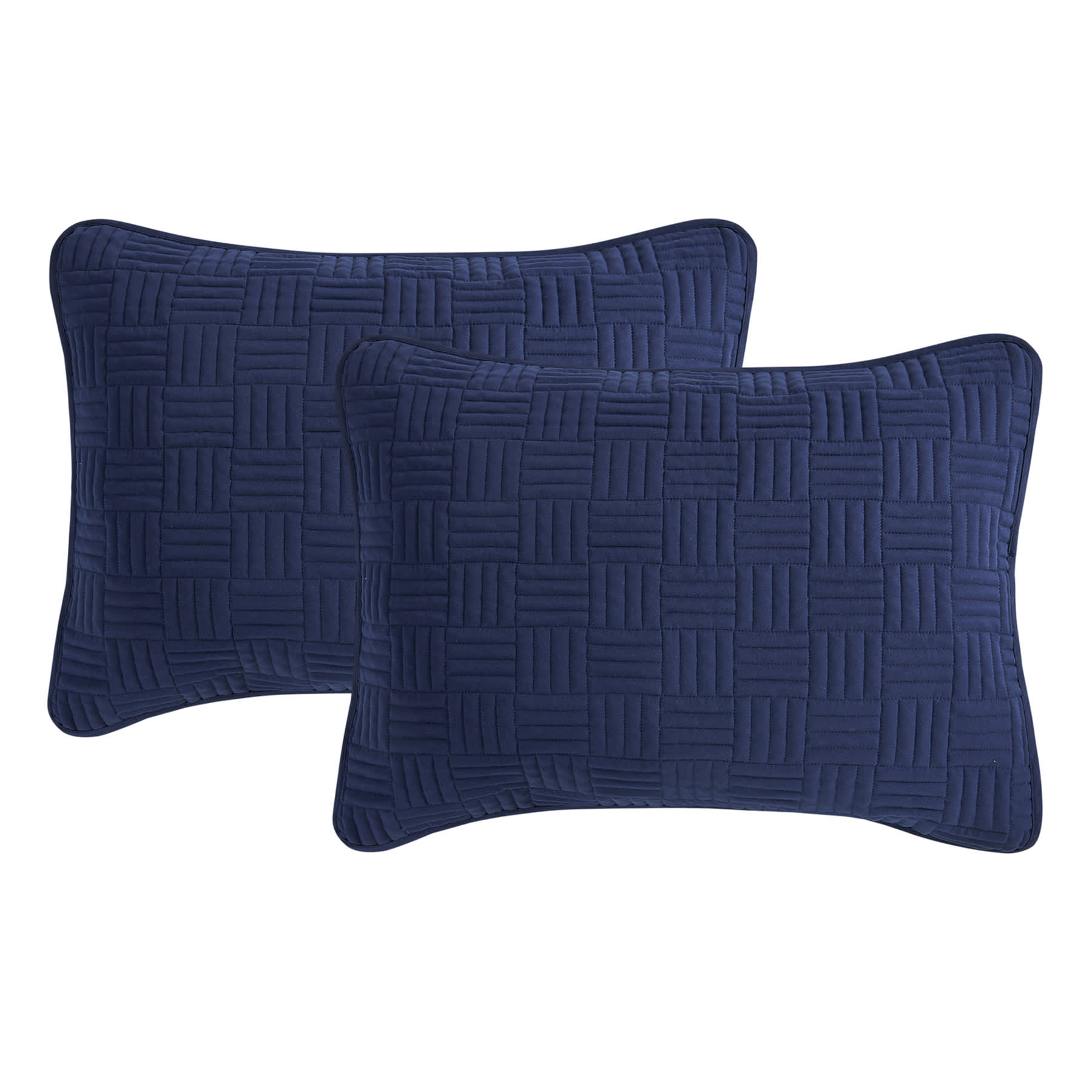 Crosby St. 3-Piece Navy Blue Washed Microfiber Quilt Set, King