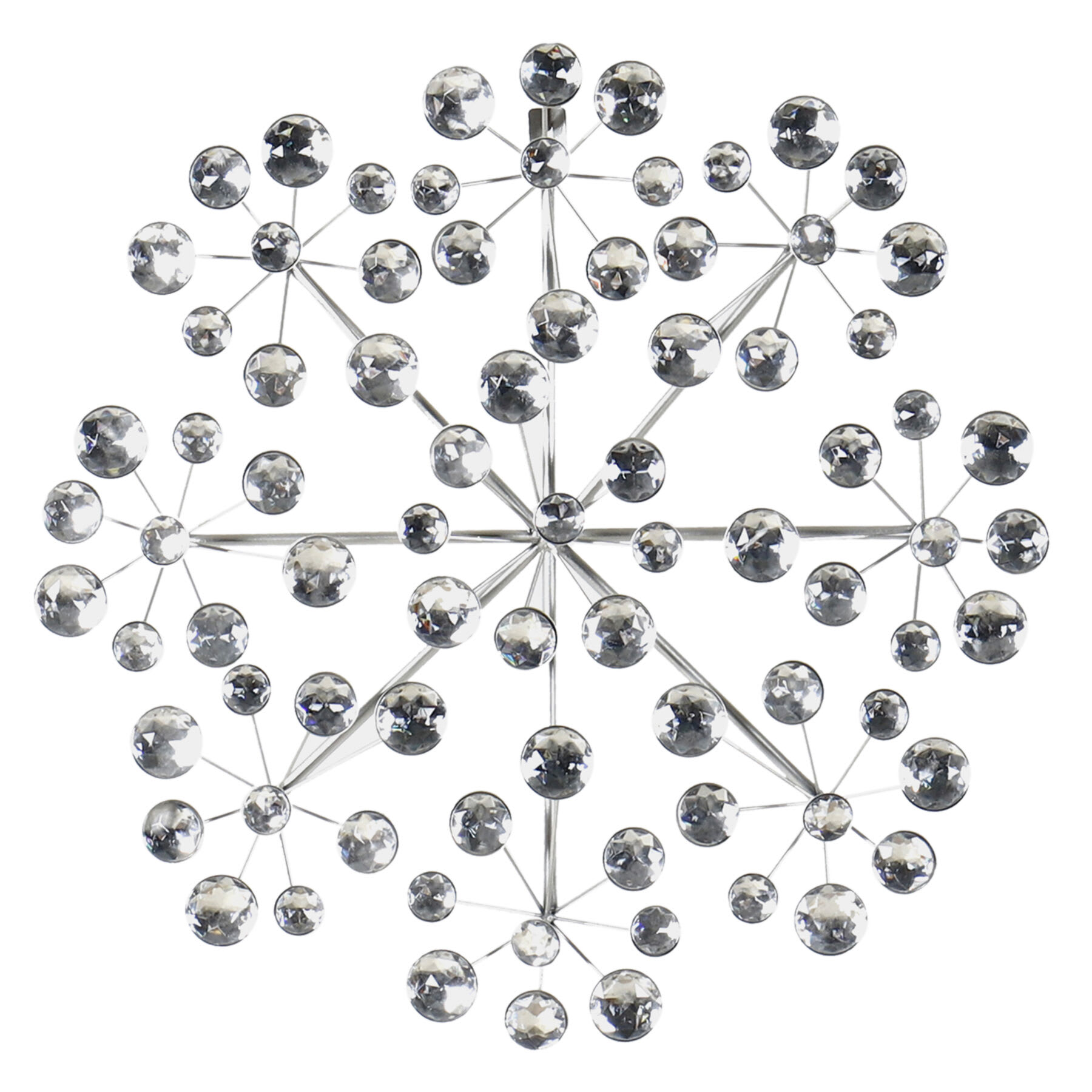 Silver Metal Starburst Wall Art, 16"