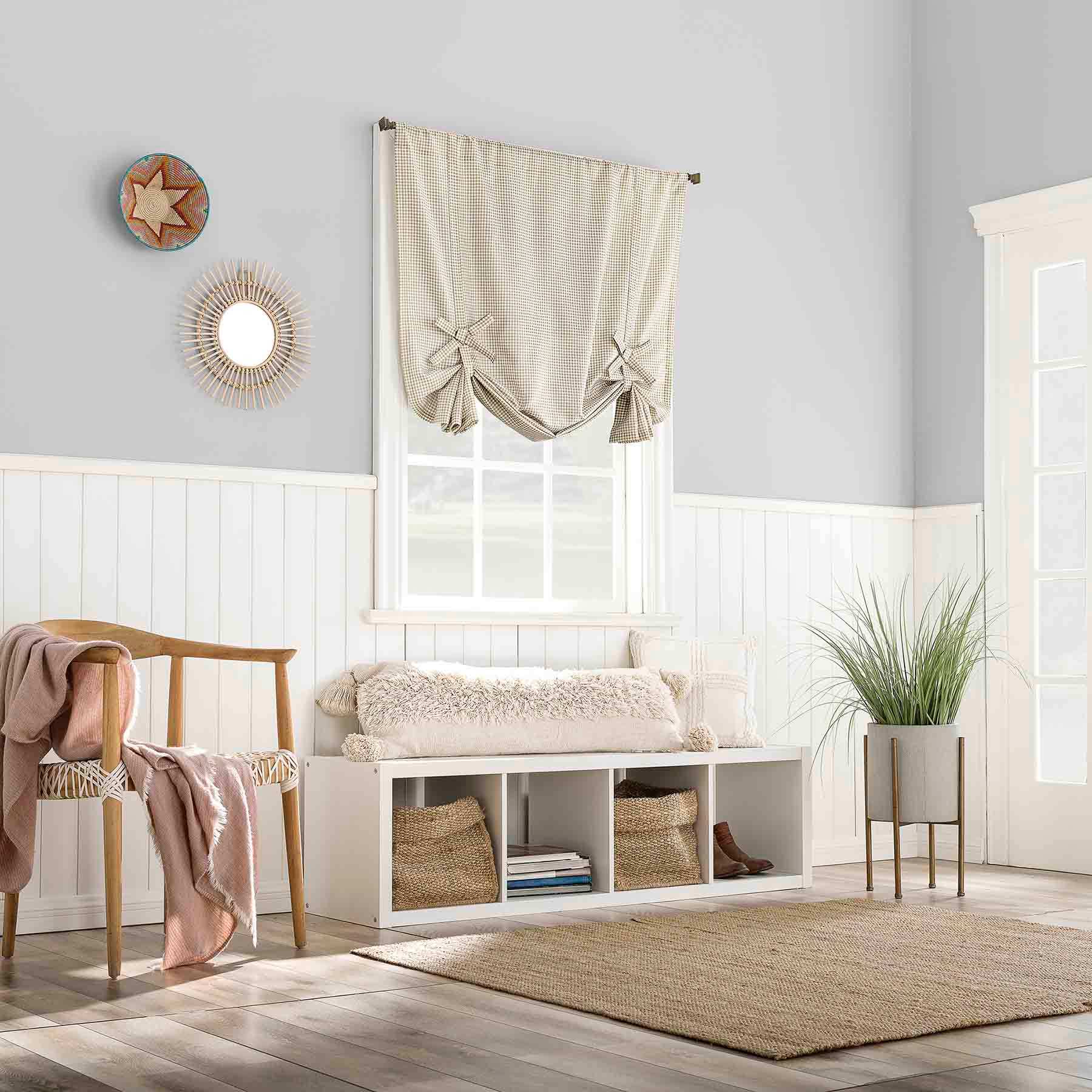 Halifax Natural Small Curtain Panel, 63"