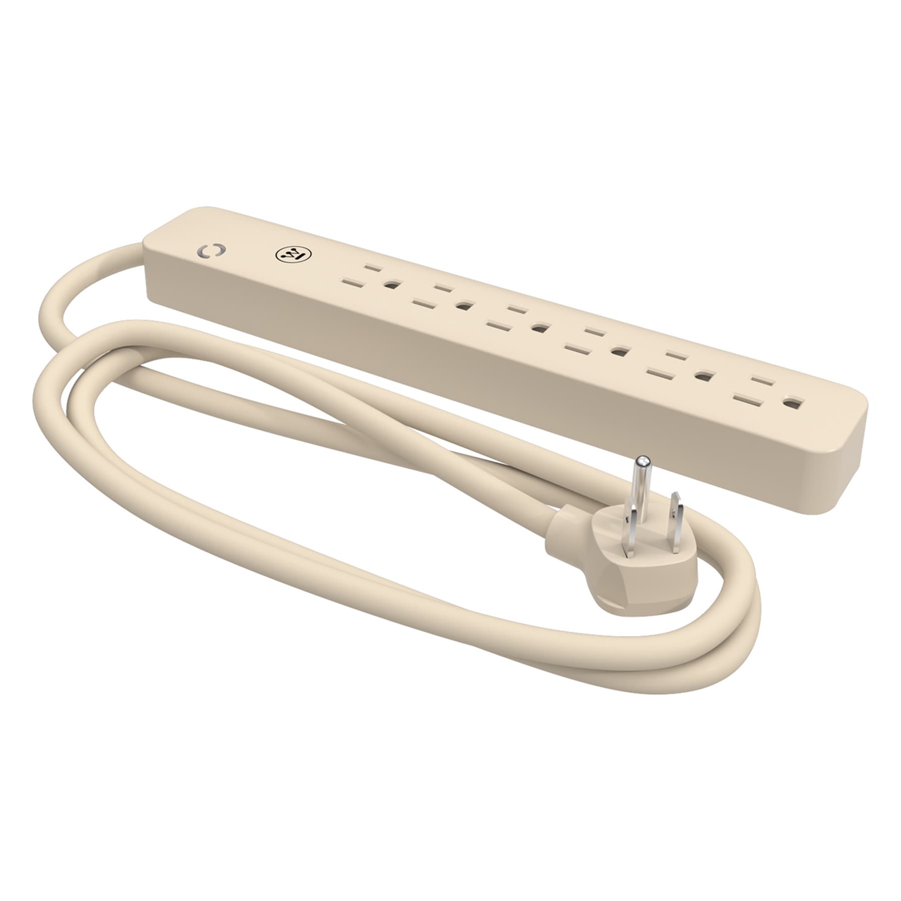 1800J 6-Outlets Surge Protector White Smoke