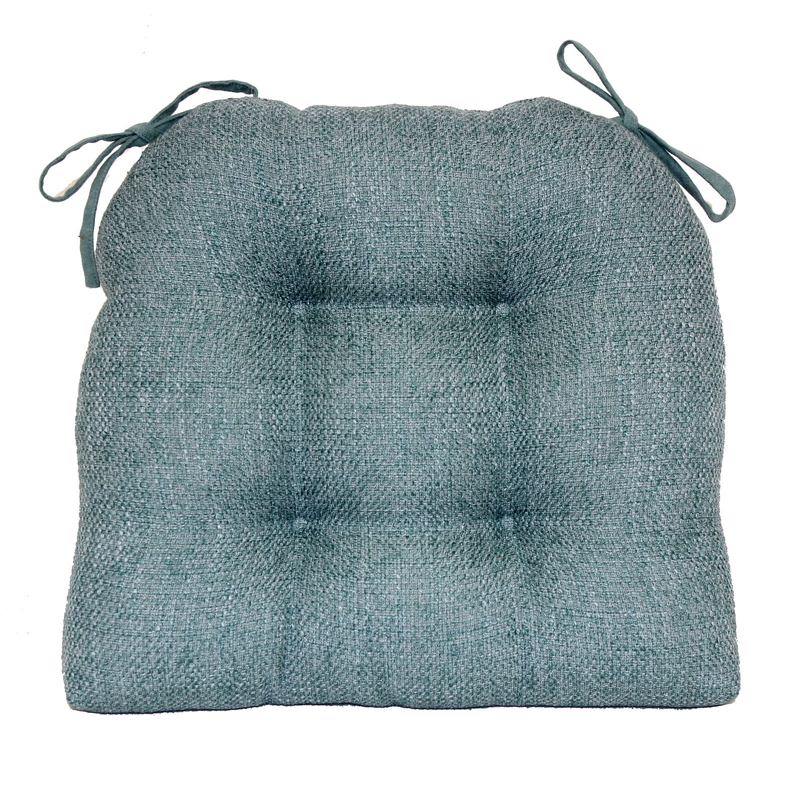 Jasper Blue Textured Chair Cushion