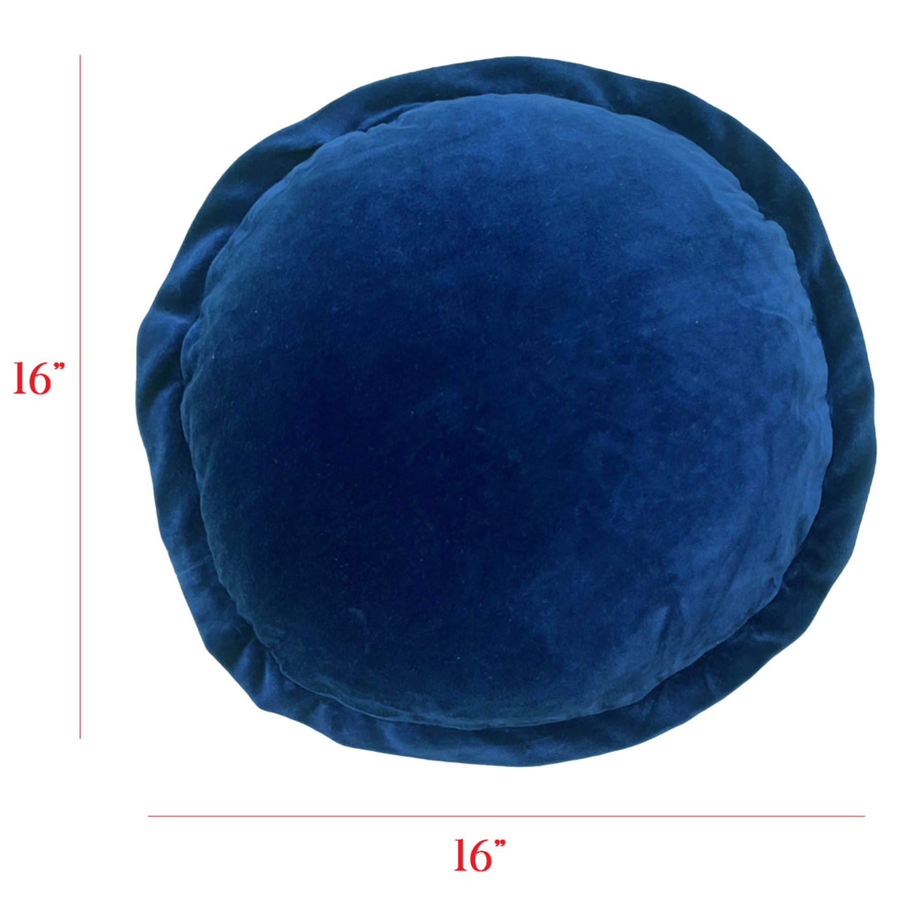 Providence Navy Blue Round Throw Pillow with Flange, 16"