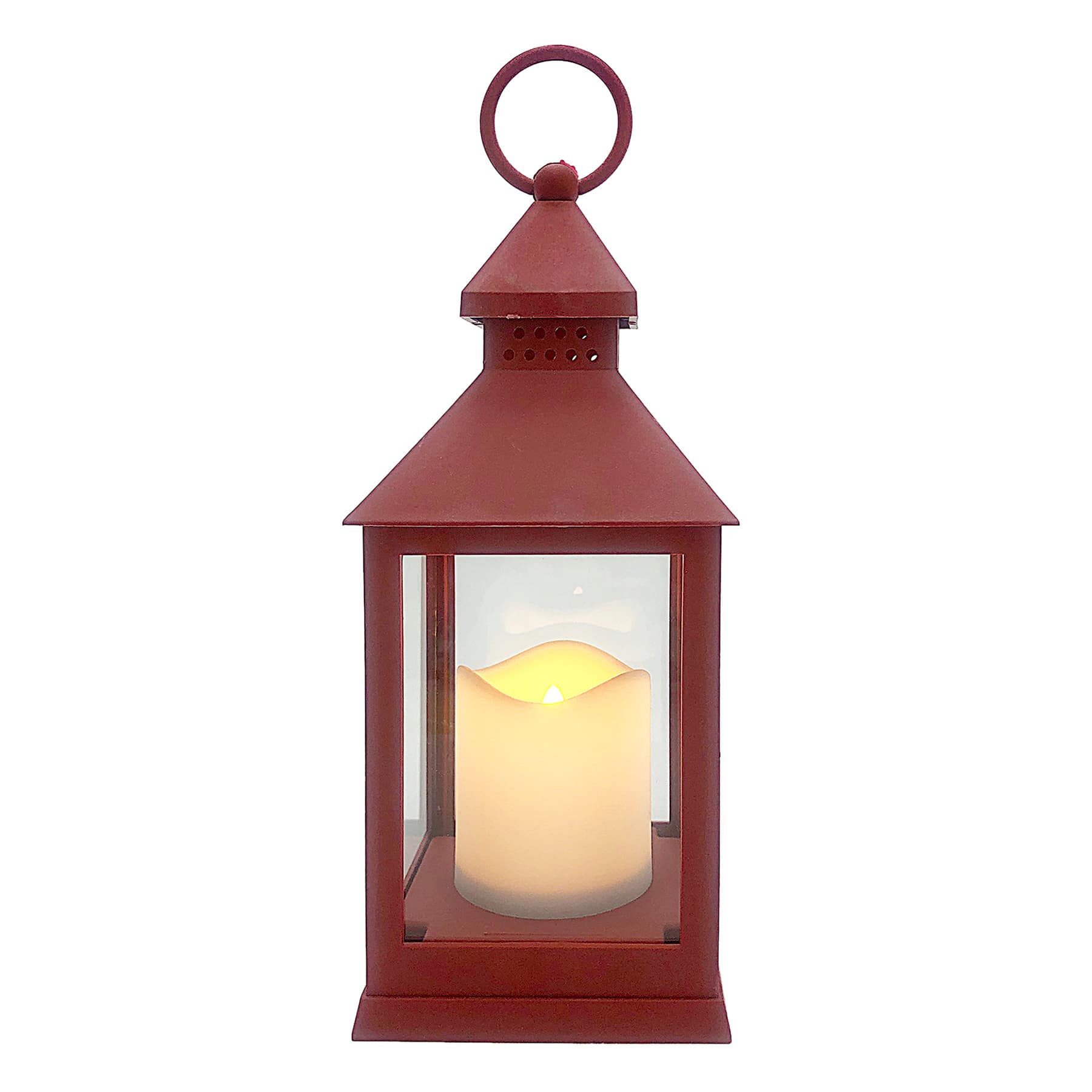 Red LED Lantern, 9.5"