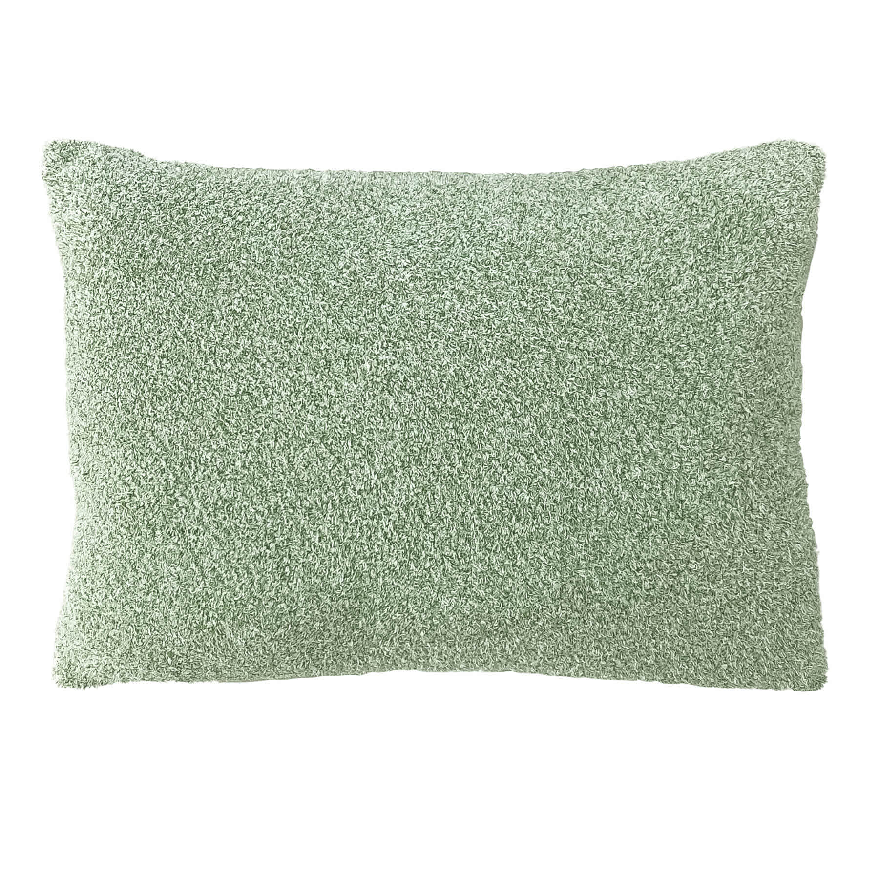 Green Heathered Cozy Plush Throw Pillow, 14x20
