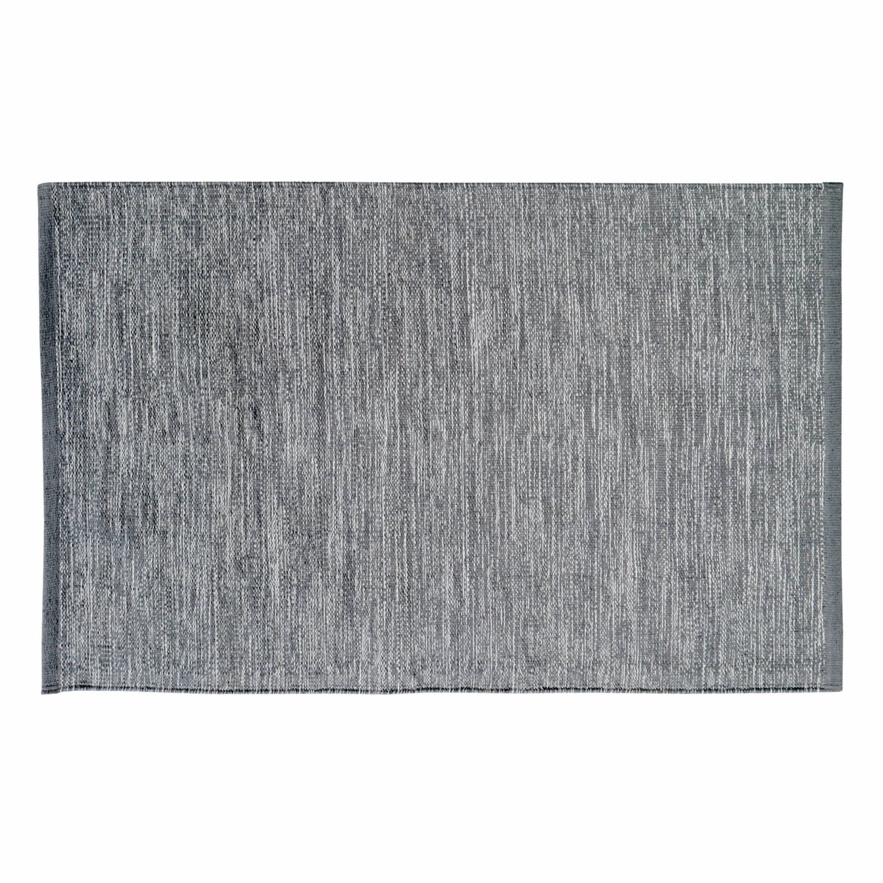 Light Grey Melange Cotton Accent Rug, 27x45