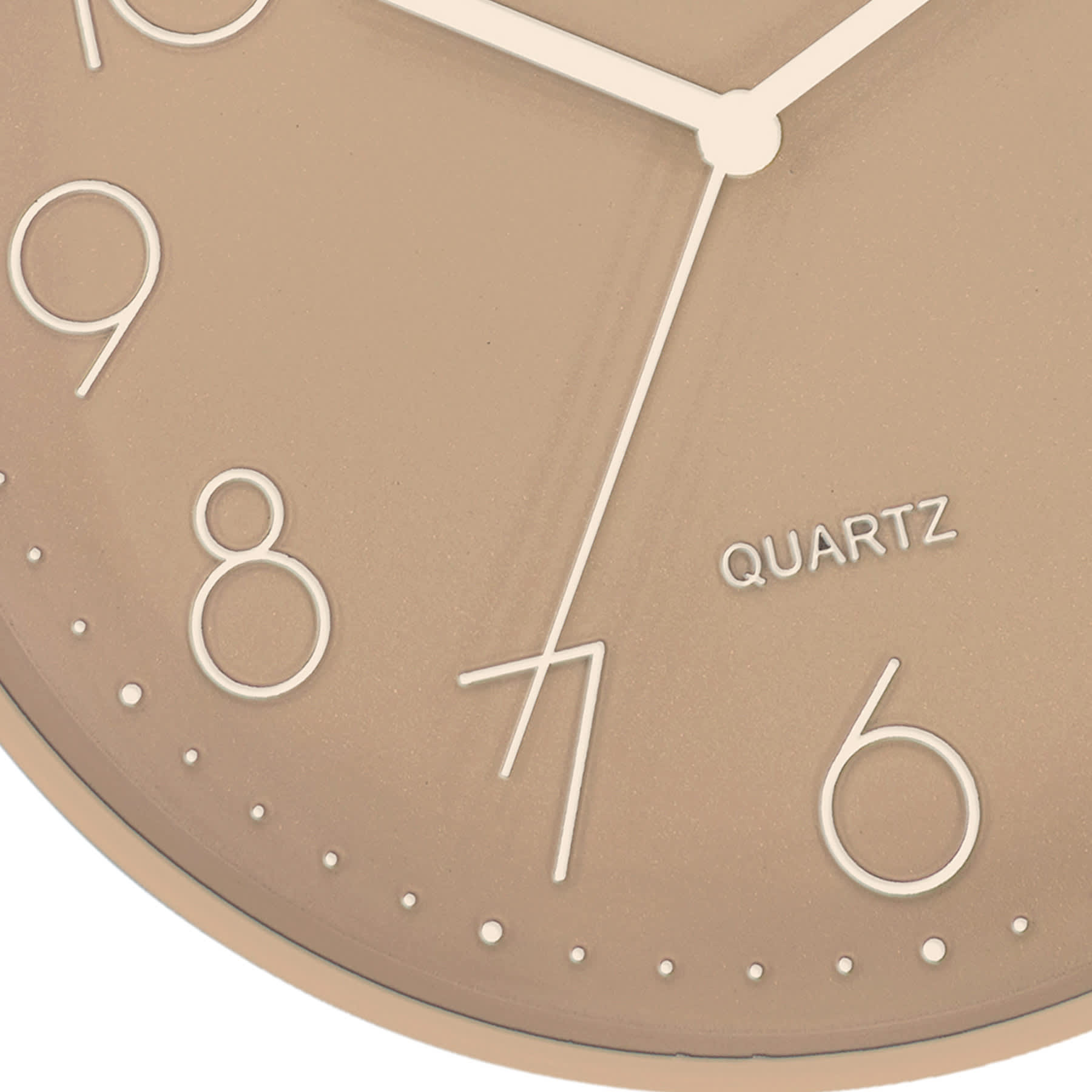 Monotone Beige Wall Clock, 12"