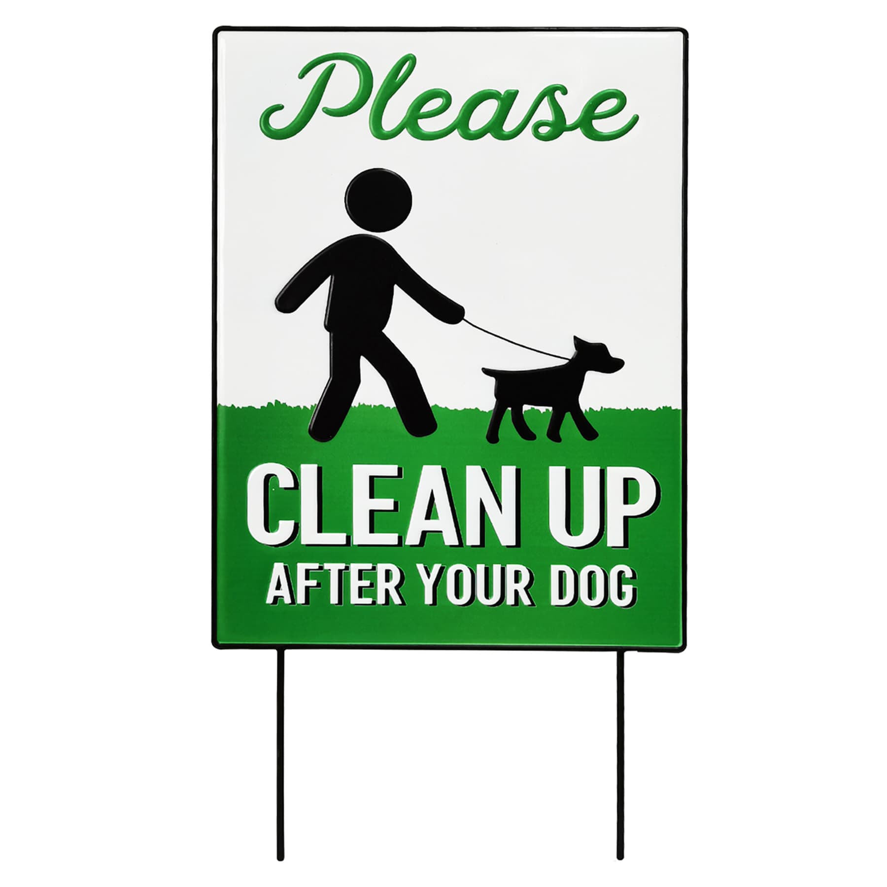 Please Clean Up After Your Dog Metal Yard Pick, 22"