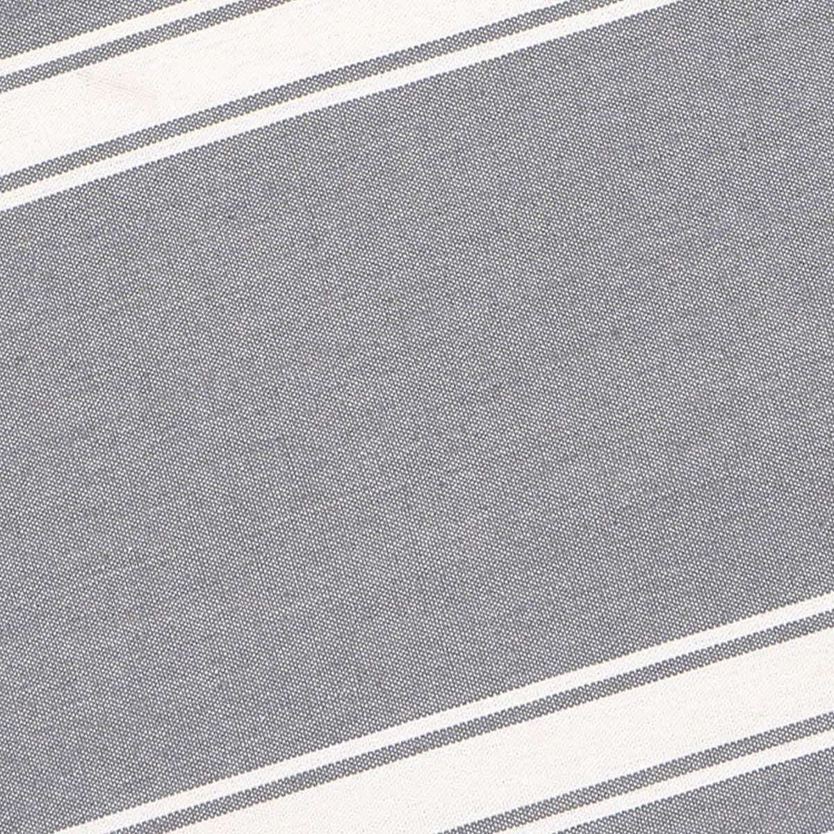 Set of 4 Grey with White Striped Border Placemats, 13x19