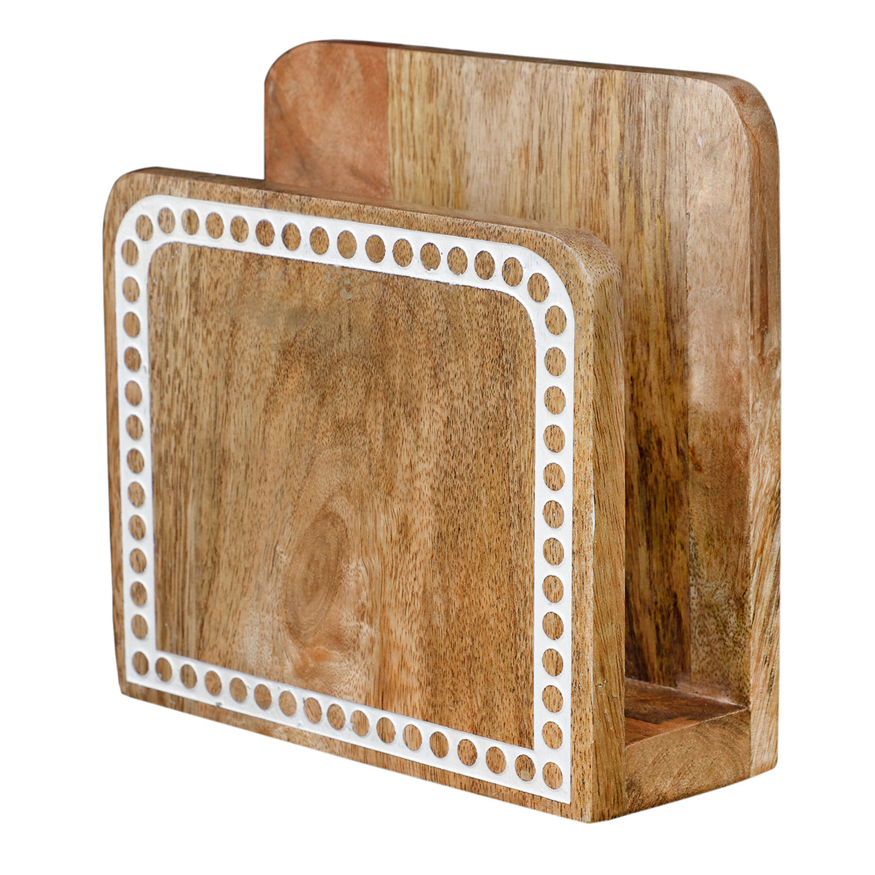 Beaded Wood Napkin Holder