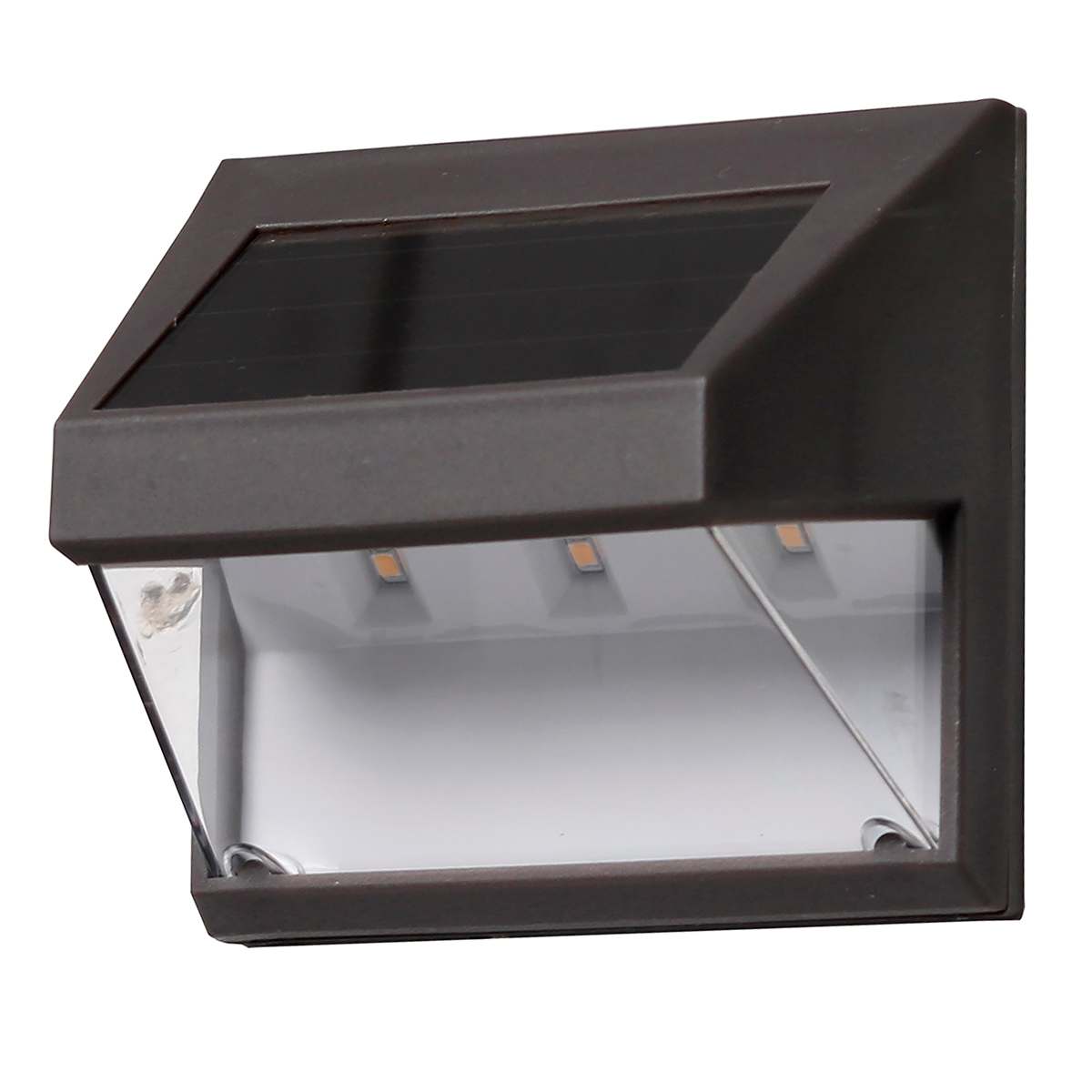 6-Lumen Solar Brown Fence Light