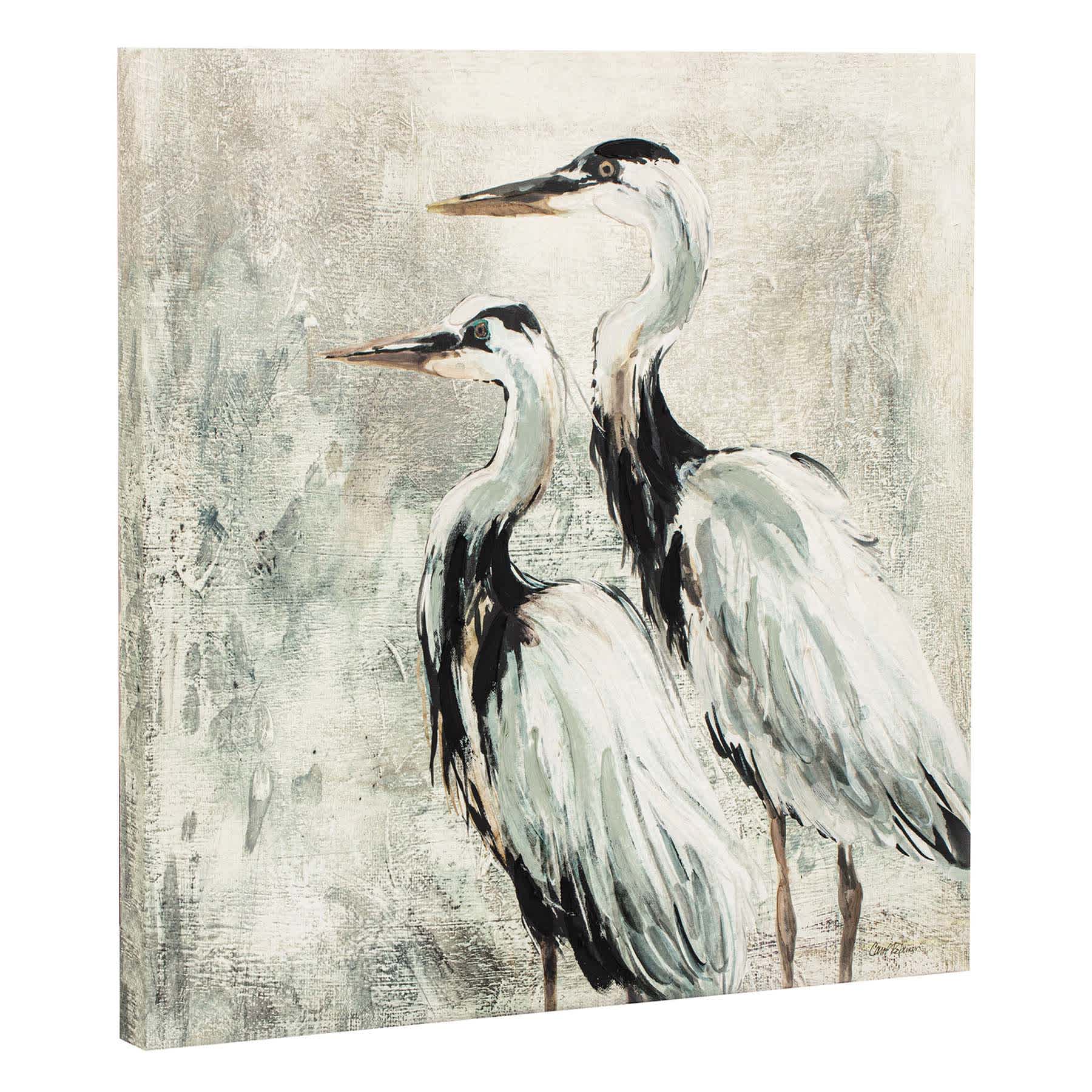 Heron Canvas Wall Art, 24"
