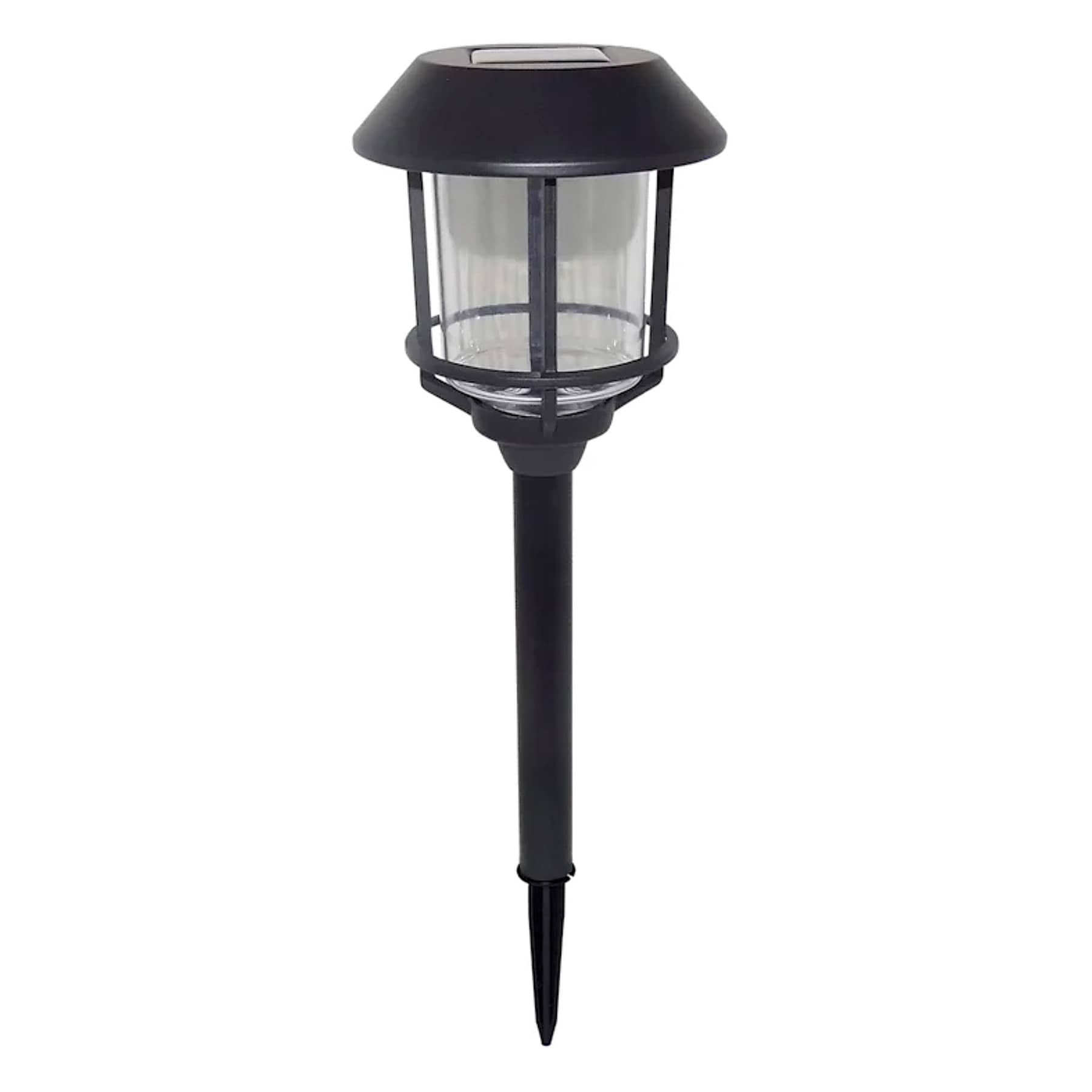 6-Pack 8-Lumen Solar Black Caged Pathway Lights