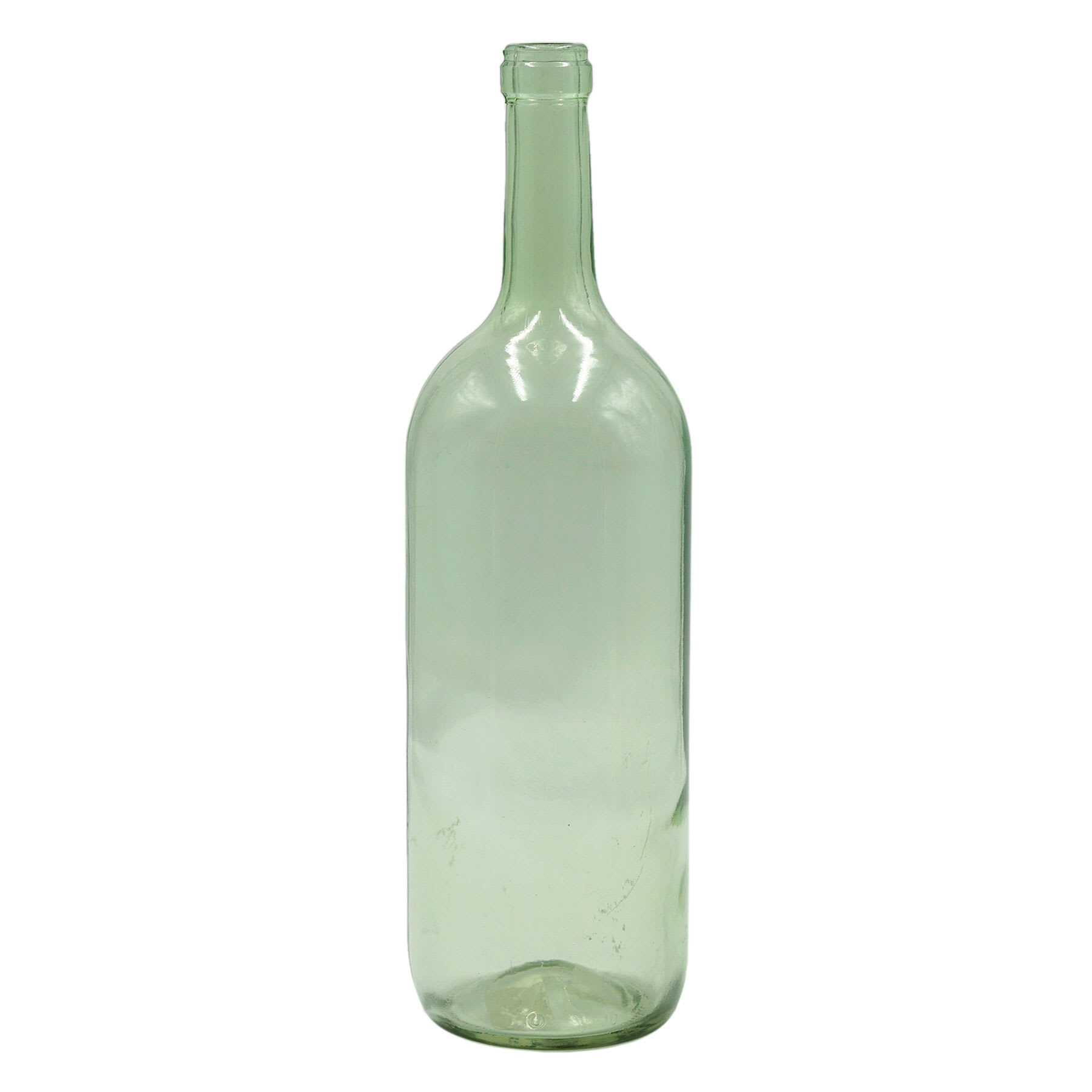 Green Recycled Glass Bottle Vase, 12"