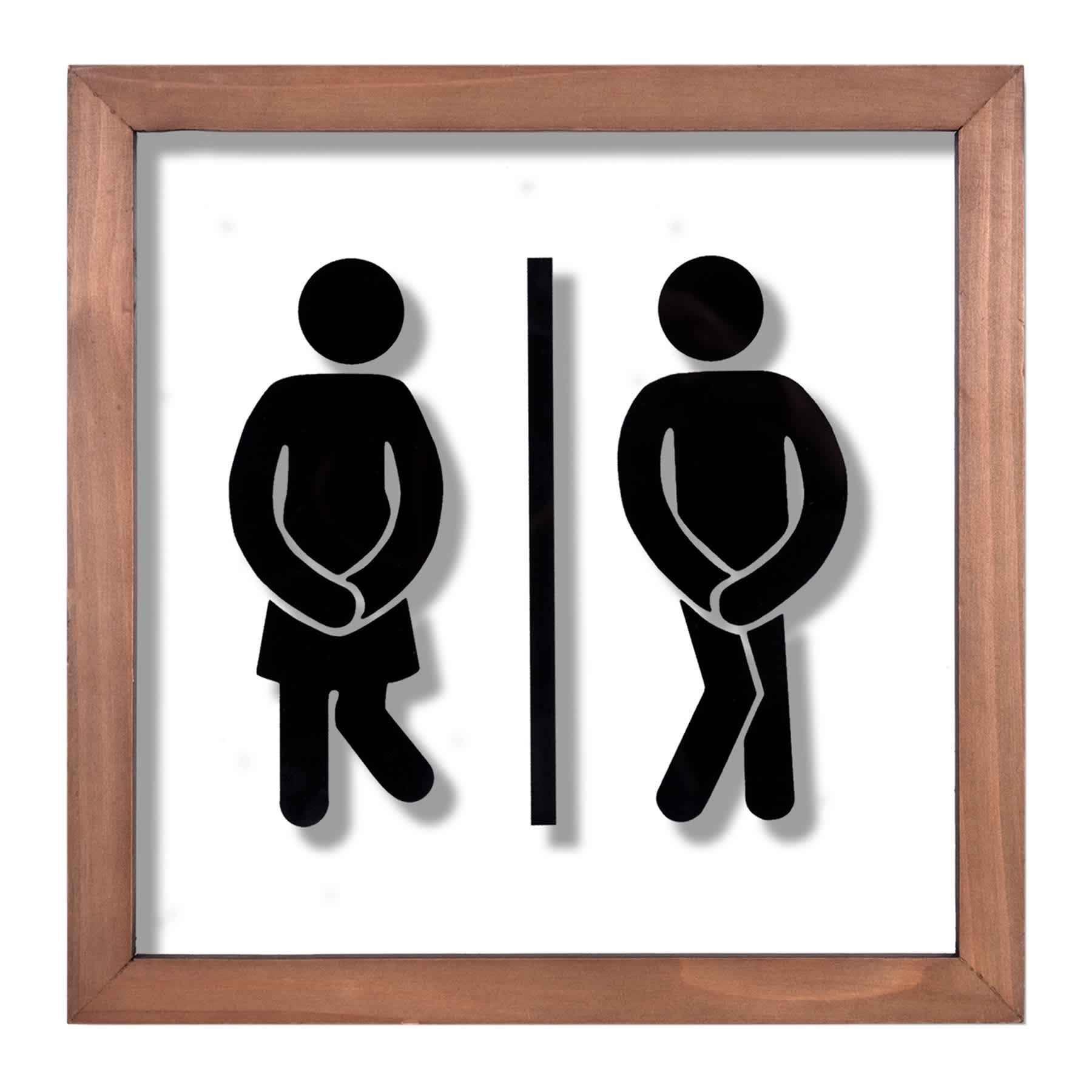 Women & Men Bathroom Wall Decor, 10"