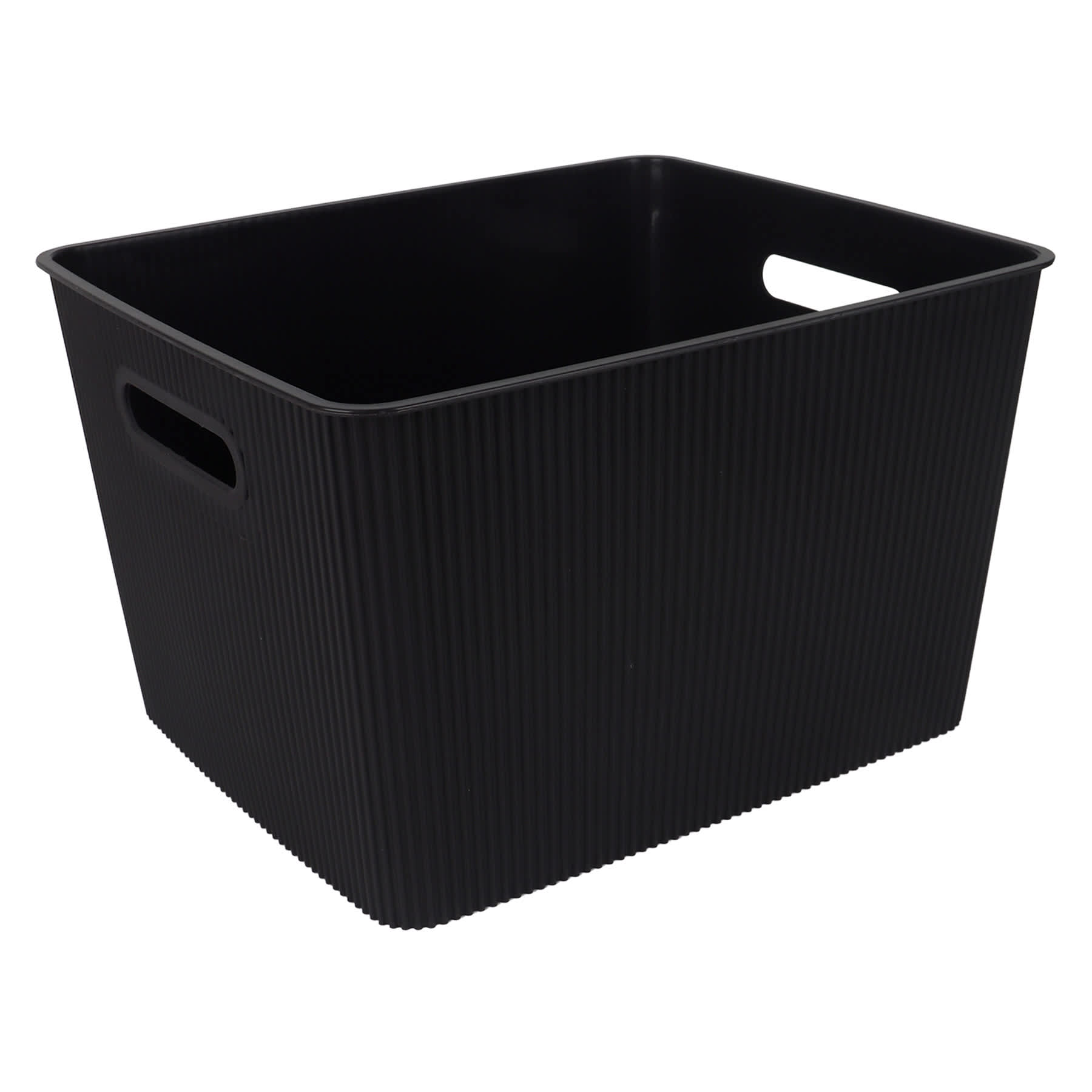 Doric Black Storage Basket, Large