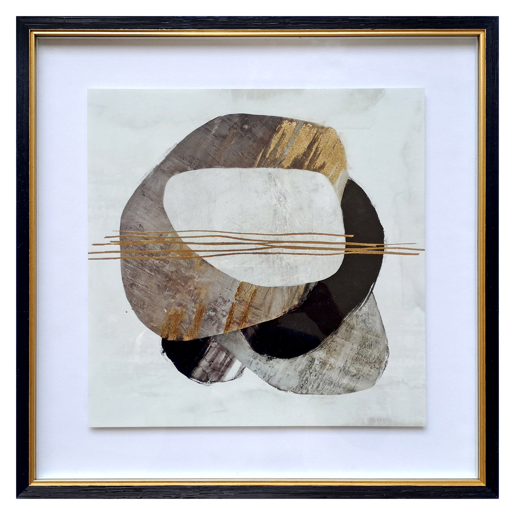 Crosby St. Glass Framed Through Dimensions Foiled Wall Art, 17"
