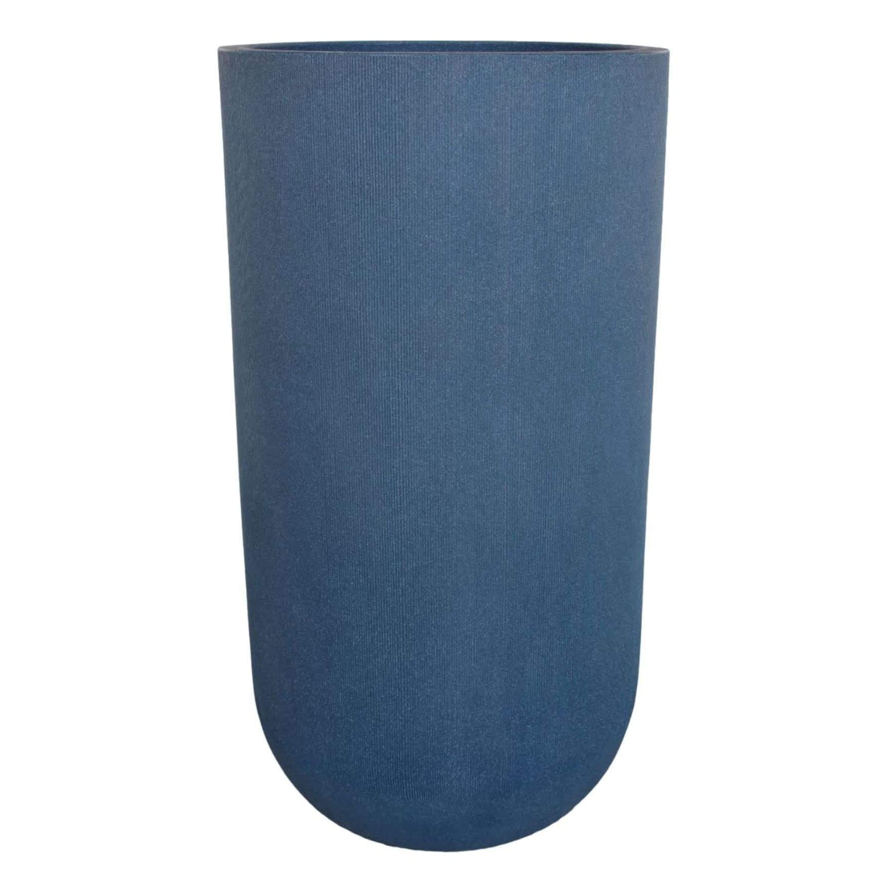 Japi Fringe Denim Tall Outdoor Planter, Medium