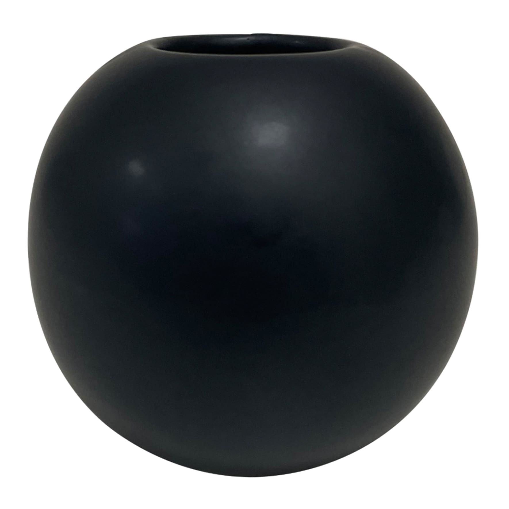 Crosby St. Black Ceramic Orb Vase, 5x4