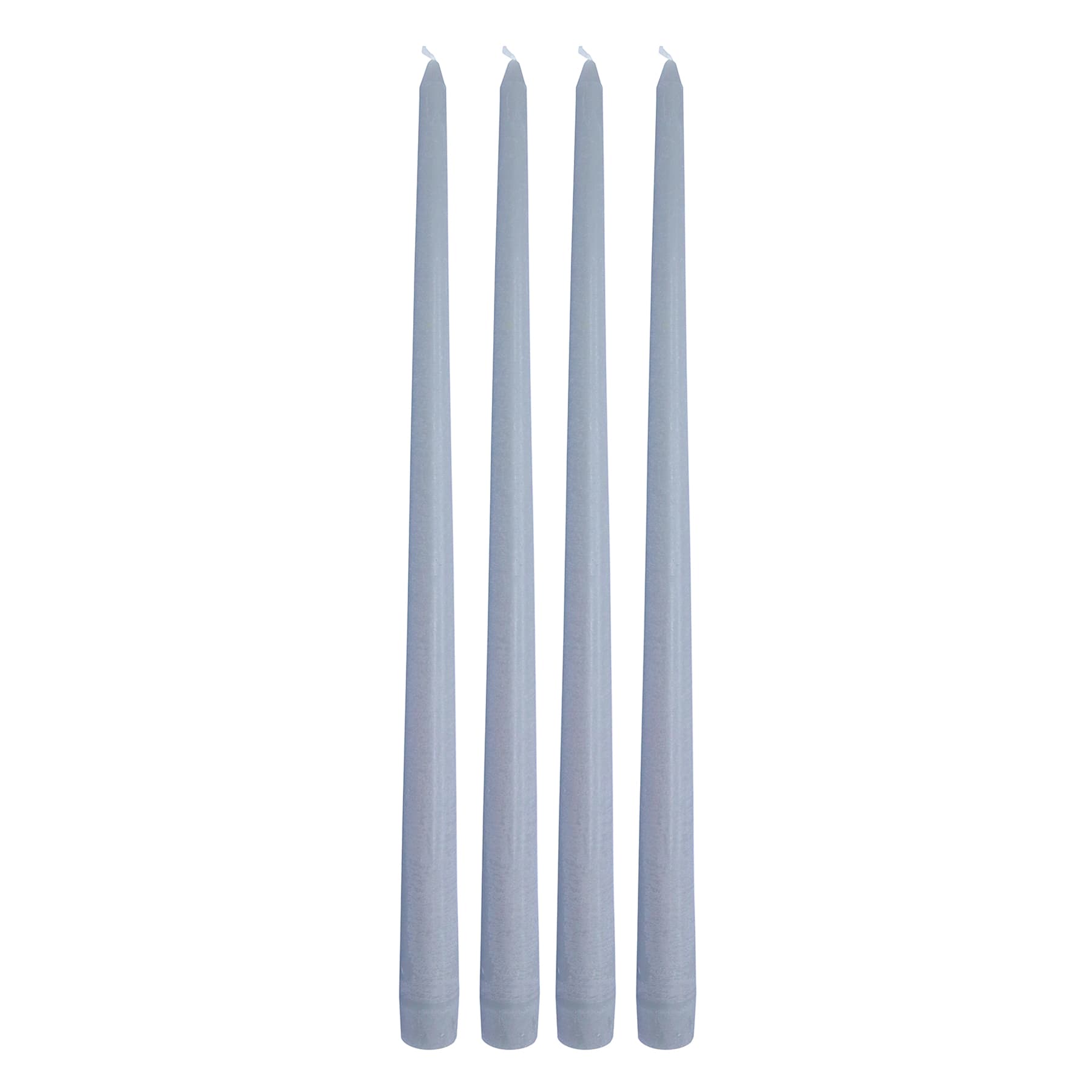 Honeybloom 4-Pack Grey Unscented Taper Candles, 14"