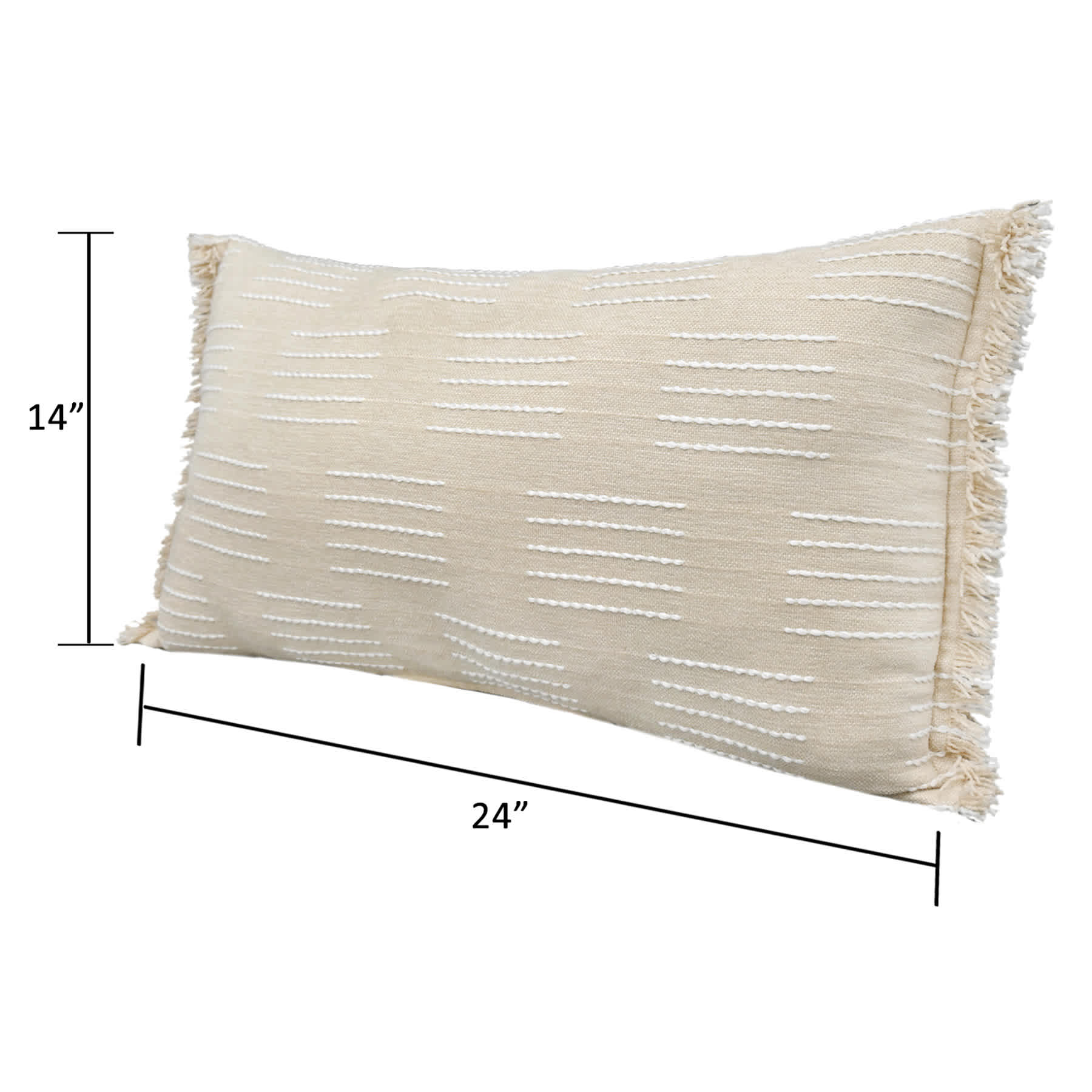 Tracey Boyd Broken Stripe Slub Throw Pillow, 14x24