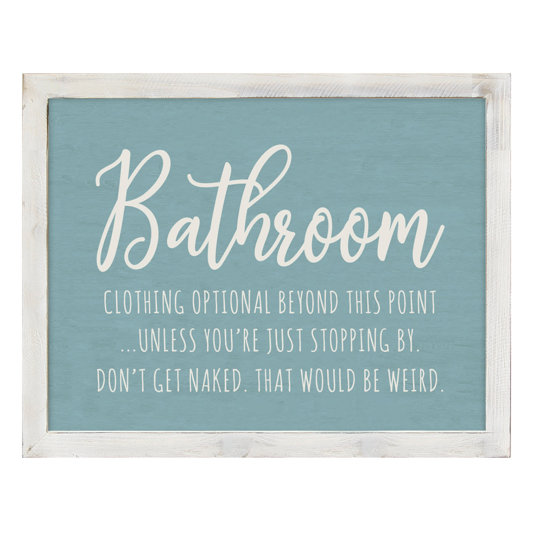 Bathroom Framed Wall Sign, 11x14