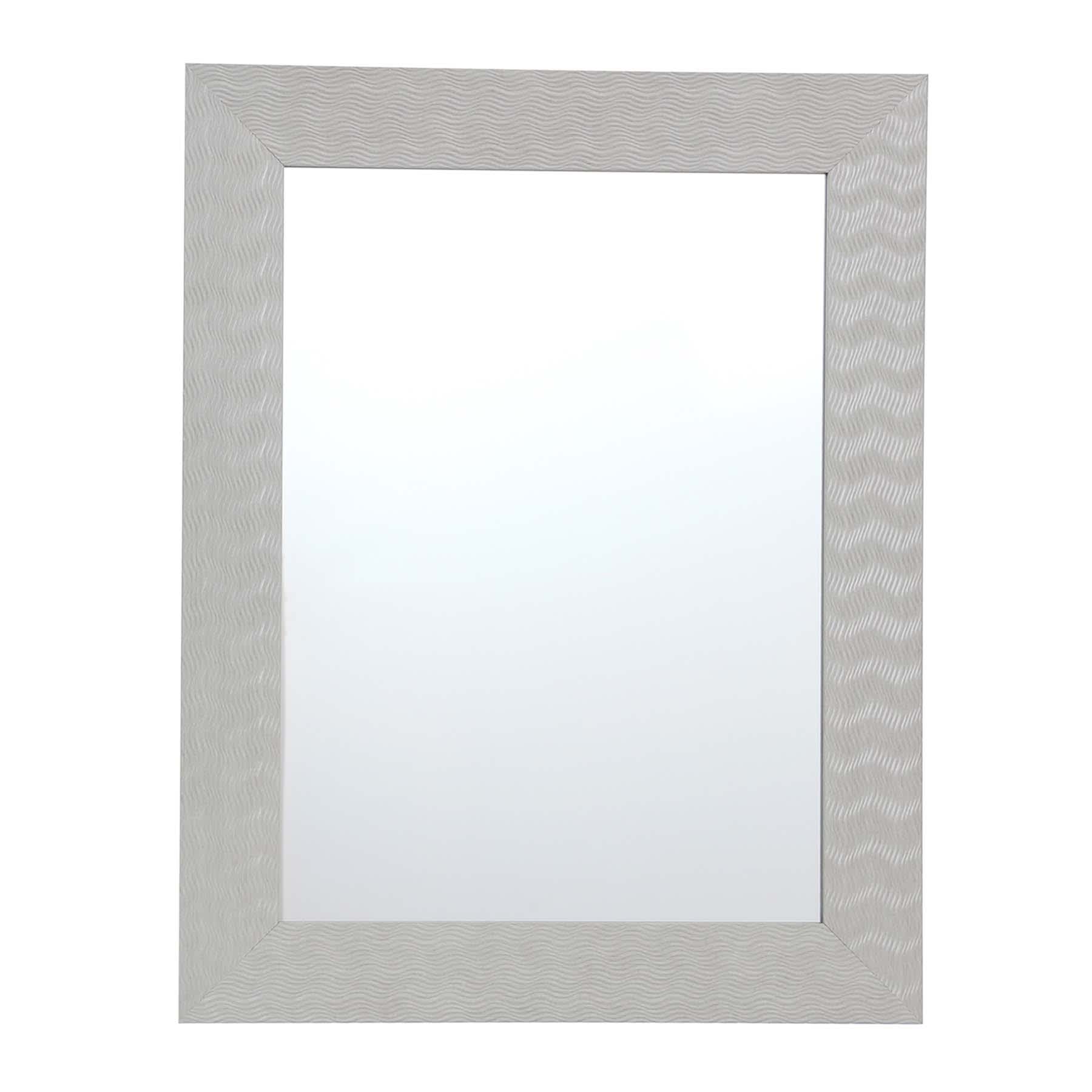 Light Grey Ripple Mirror, 22x28