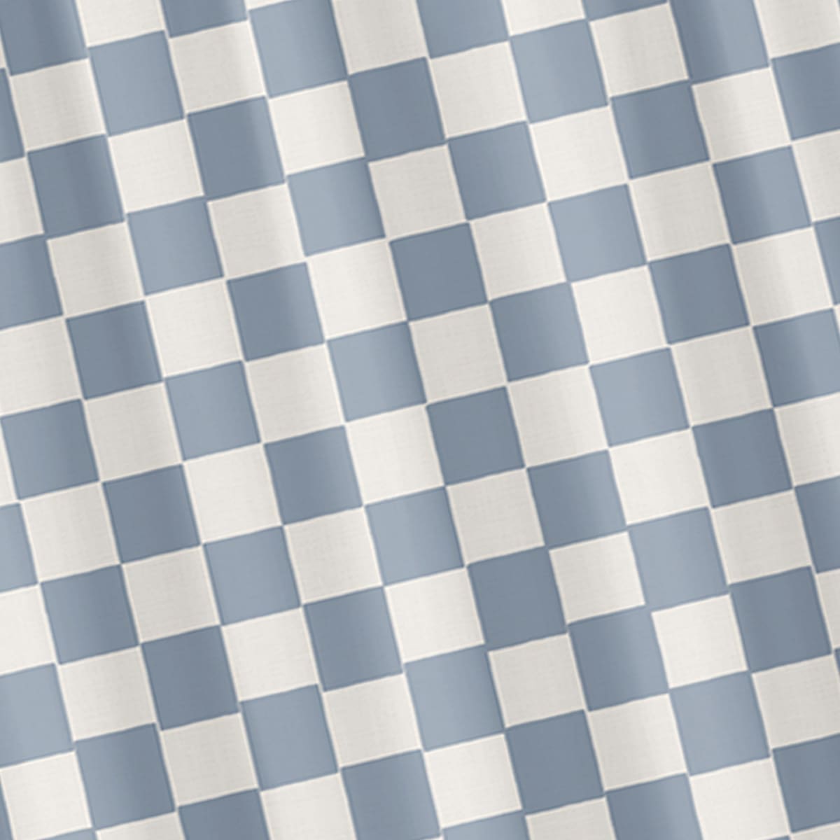 Honeybloom Blue Check Blue Shower Curtain, 72"