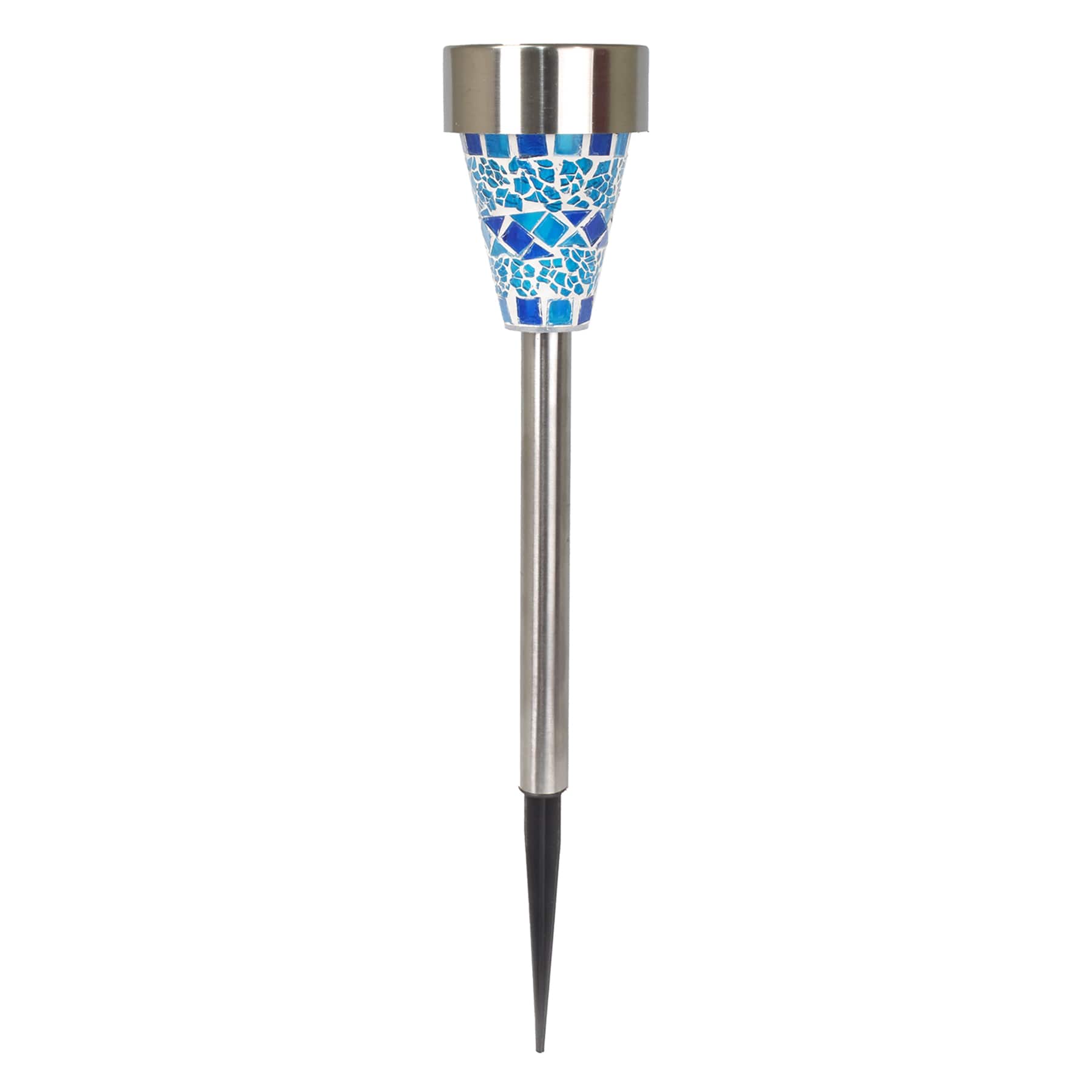 Solar Blue Mosaic Pathway Light