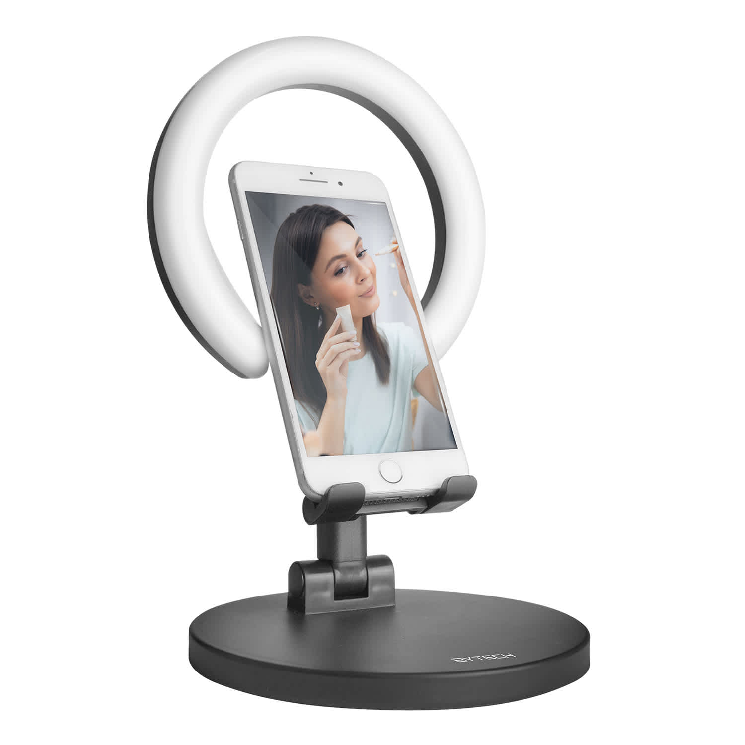 Foldable Ring Light with Mirror, 8"