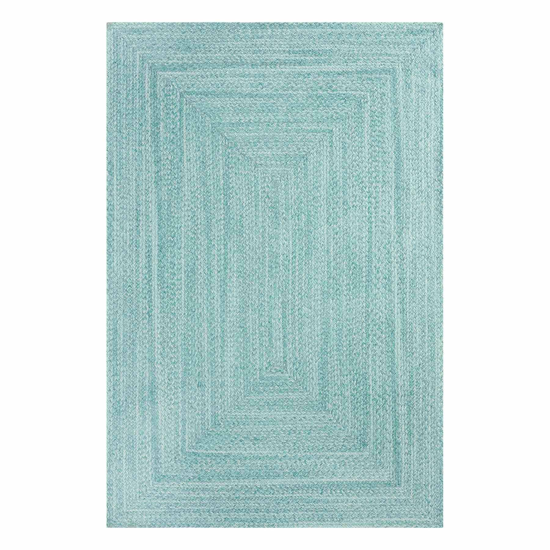 Mint Braided Chenille Accent Rug, 4x6