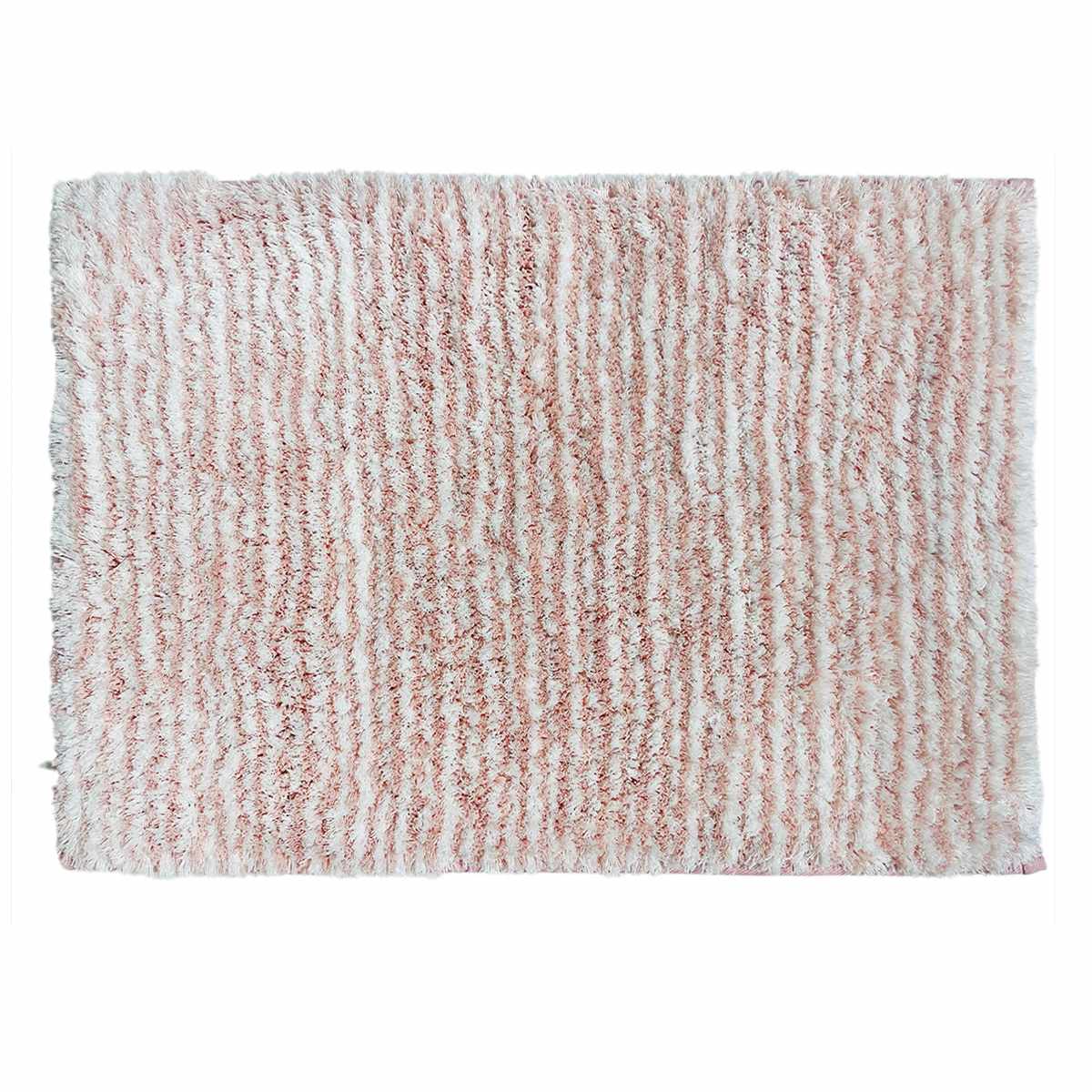 Essential Striped Terracotta Bath Rug, 17x24