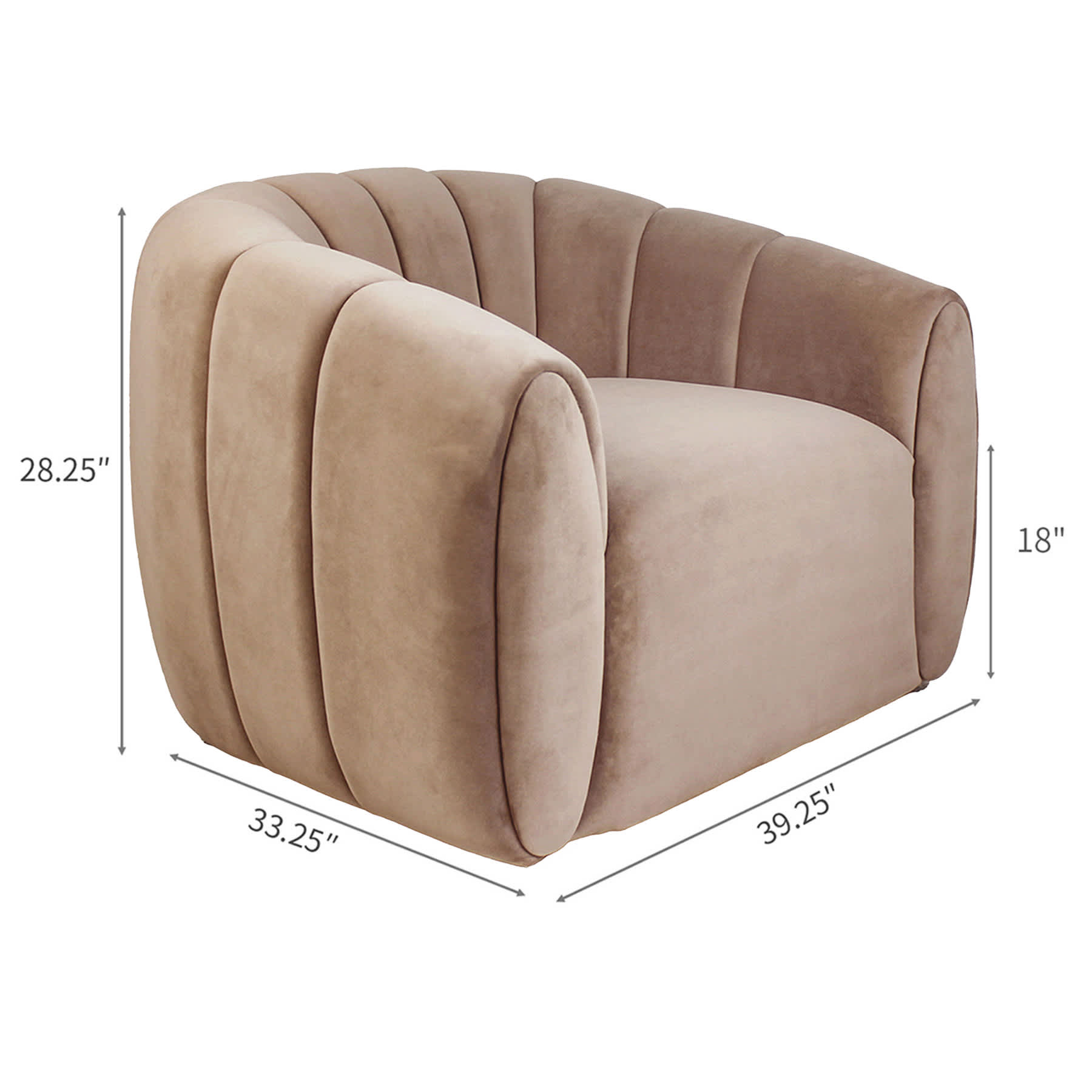 Miles Swivel Accent Chair, Brown