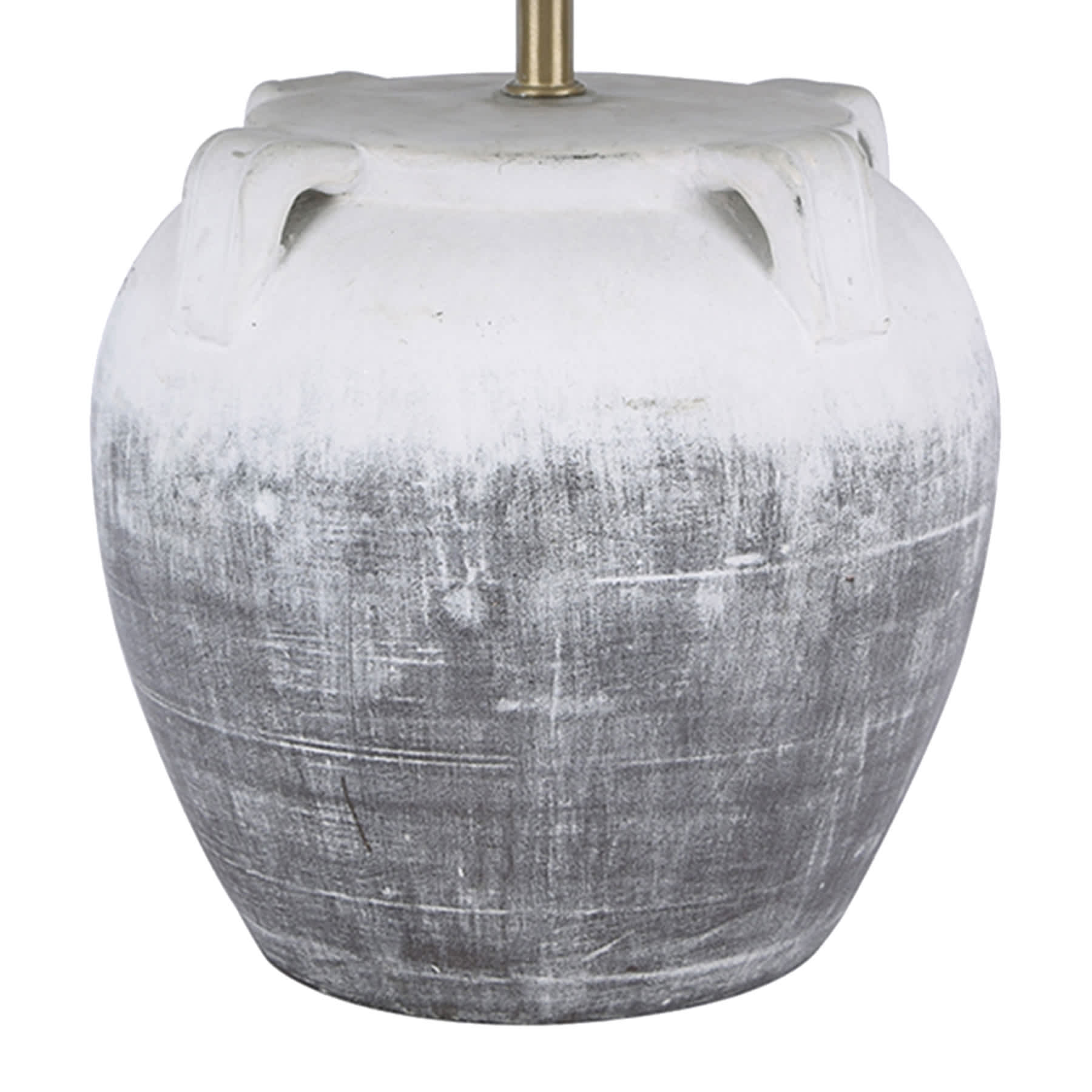 Ty Pennington Grey Ombre Ceramic Pot Small Table Lamp with Shade, 11.5"