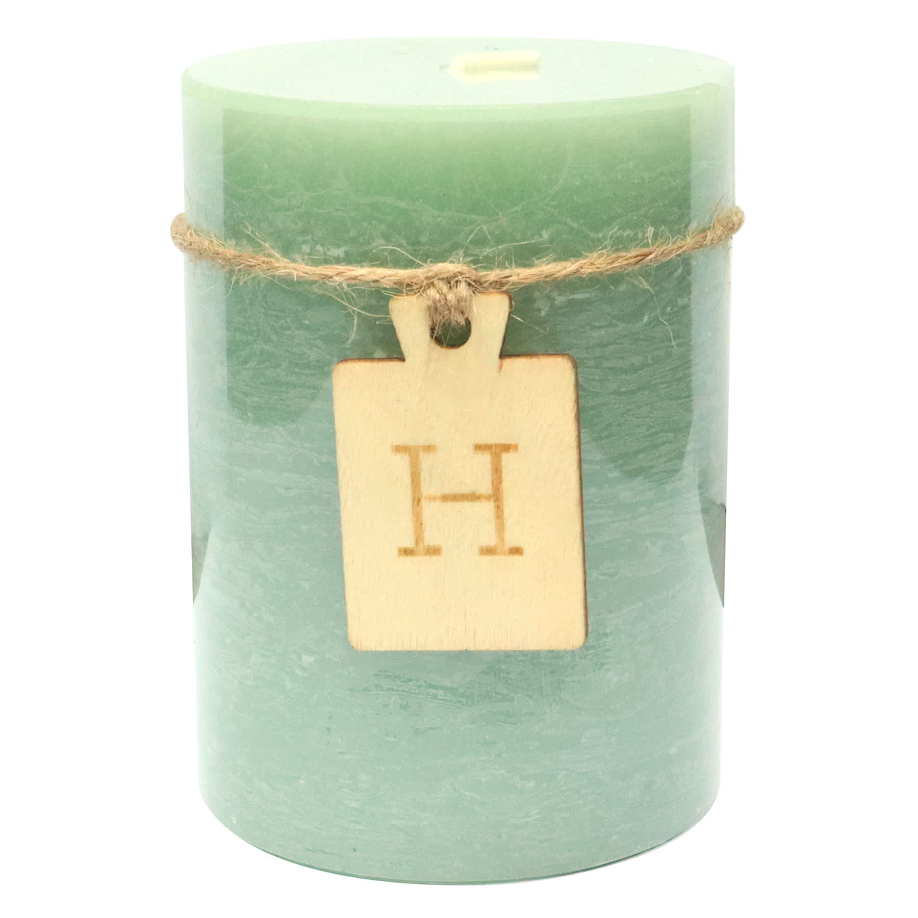 Honeybloom Green Unscented Rustic Pillar Candle, 3x4
