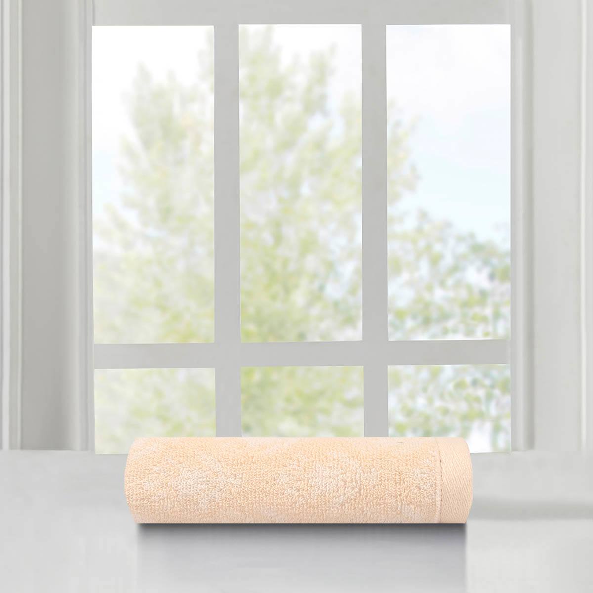 Honeybloom Plush Performance Yellow Patterned Hand Towel, 16x28