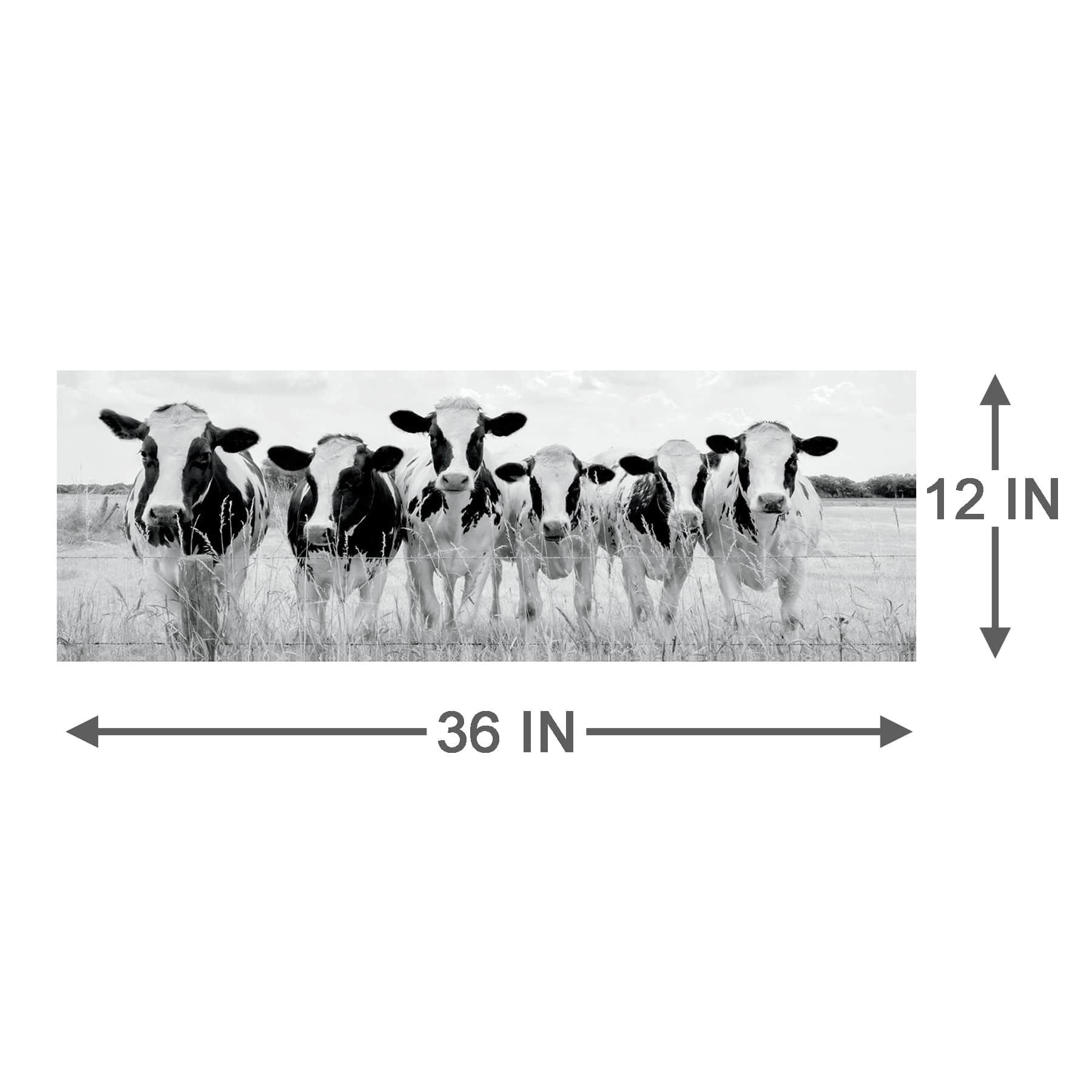 Grazing Pasture Canvas Wall Art, 36x12