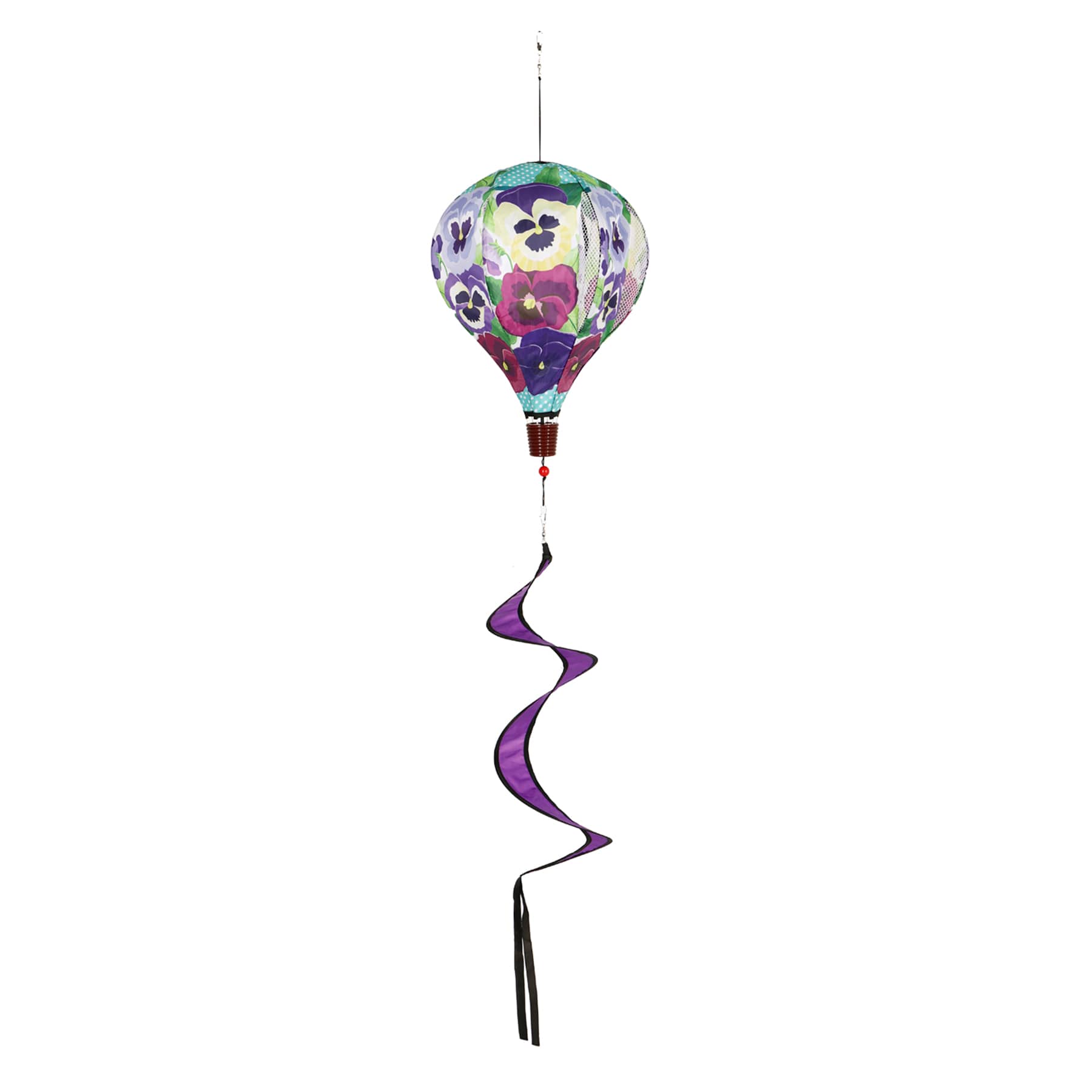 Pansy Balloon Hanging Wind Spinner, 55"