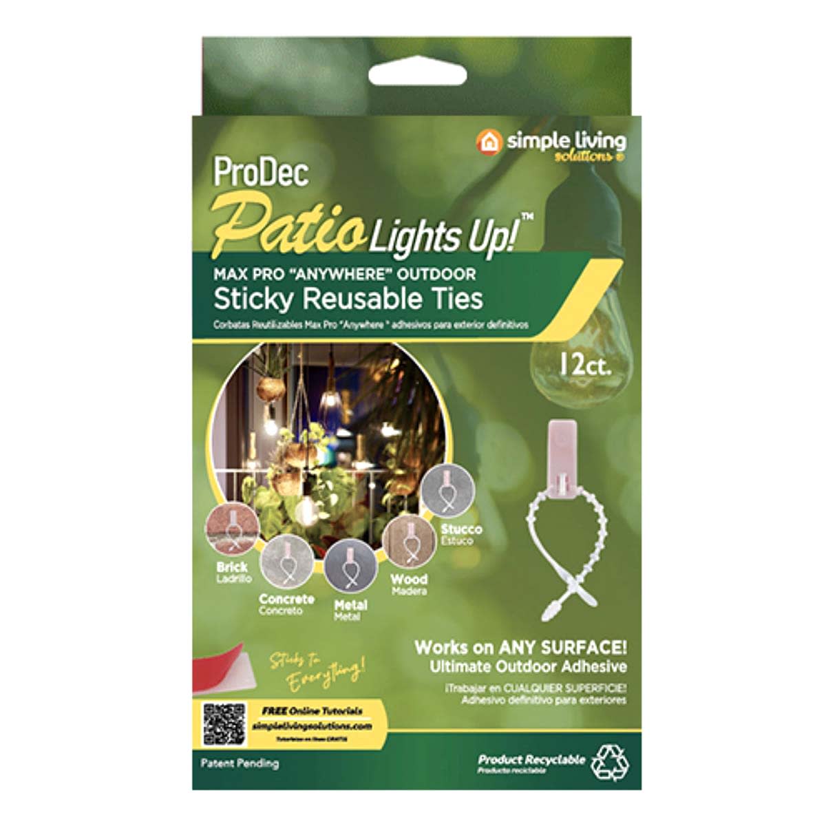 12-Count Large Max Pro Sticky Ties