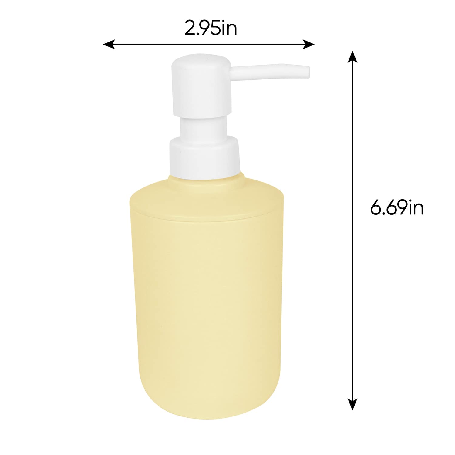 Tiny Dreamers Yellow Plastic Soap Dispenser, 6.7"