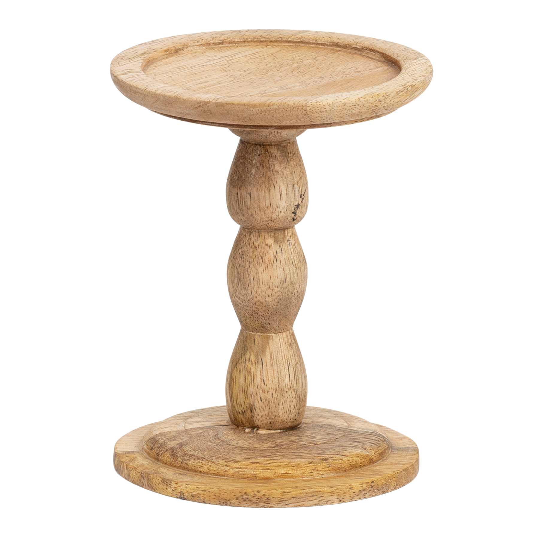 Wooden Candle Holder, 5"