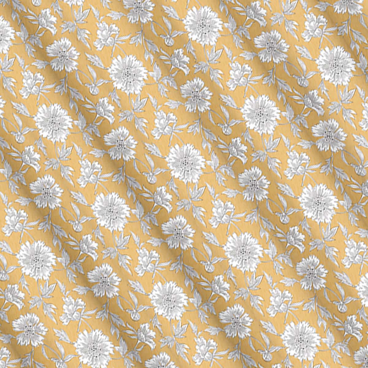 13-Piece Yellow Sasha Garden Shower Curtain Set, 70x72