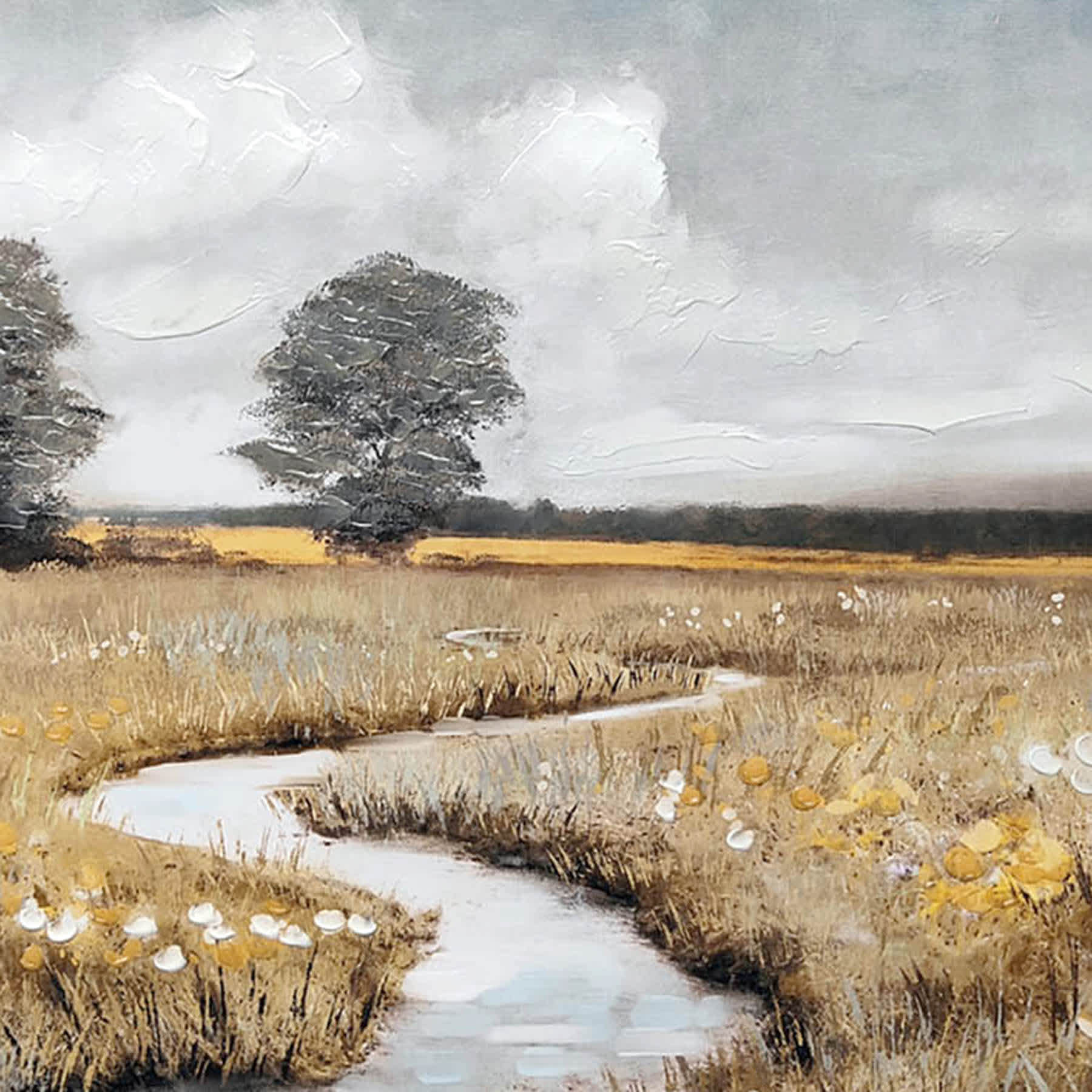 Honeybloom Melody Fields Canvas Wall Art, 36x18