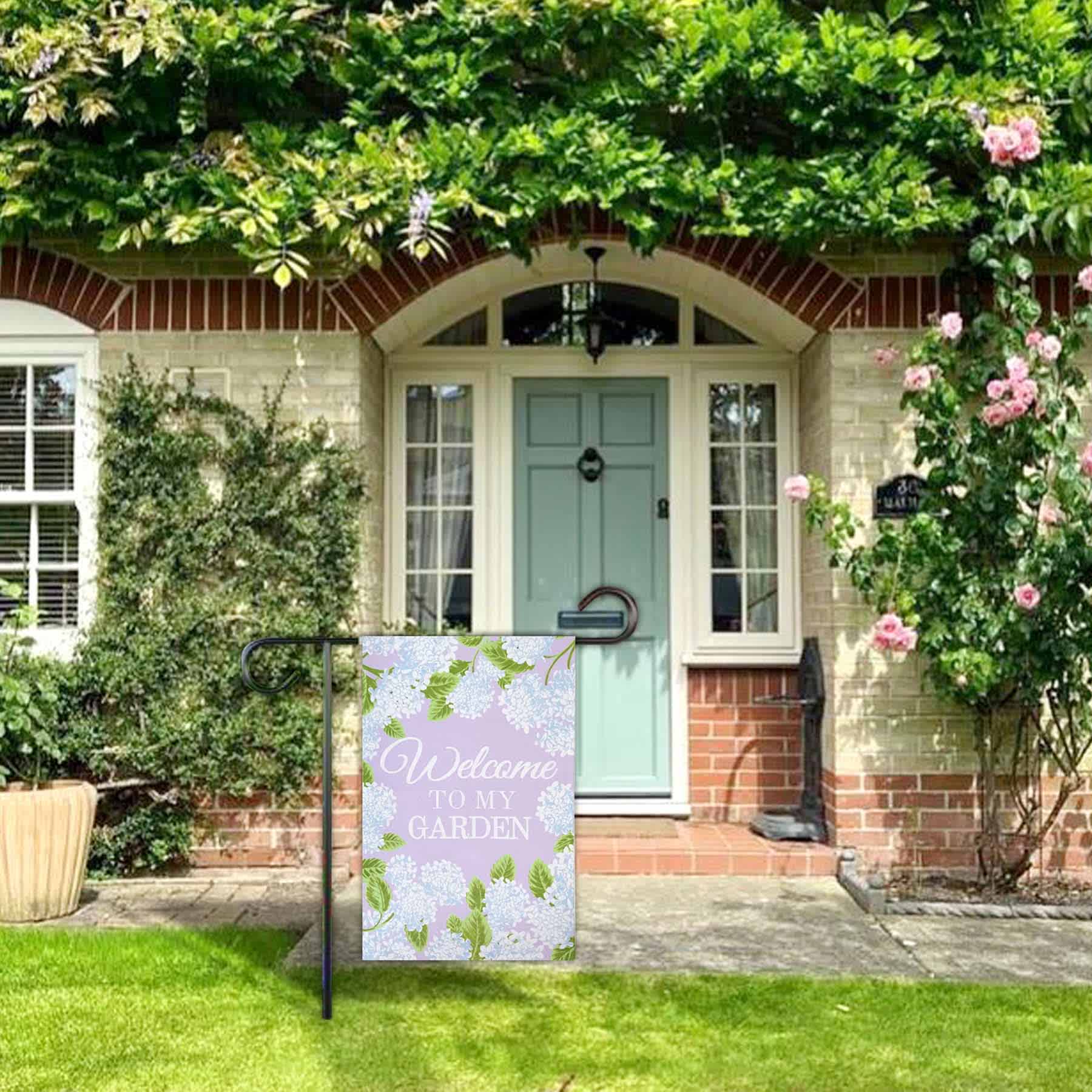 Providence Hydrangea Floral Yard Flag, 18"