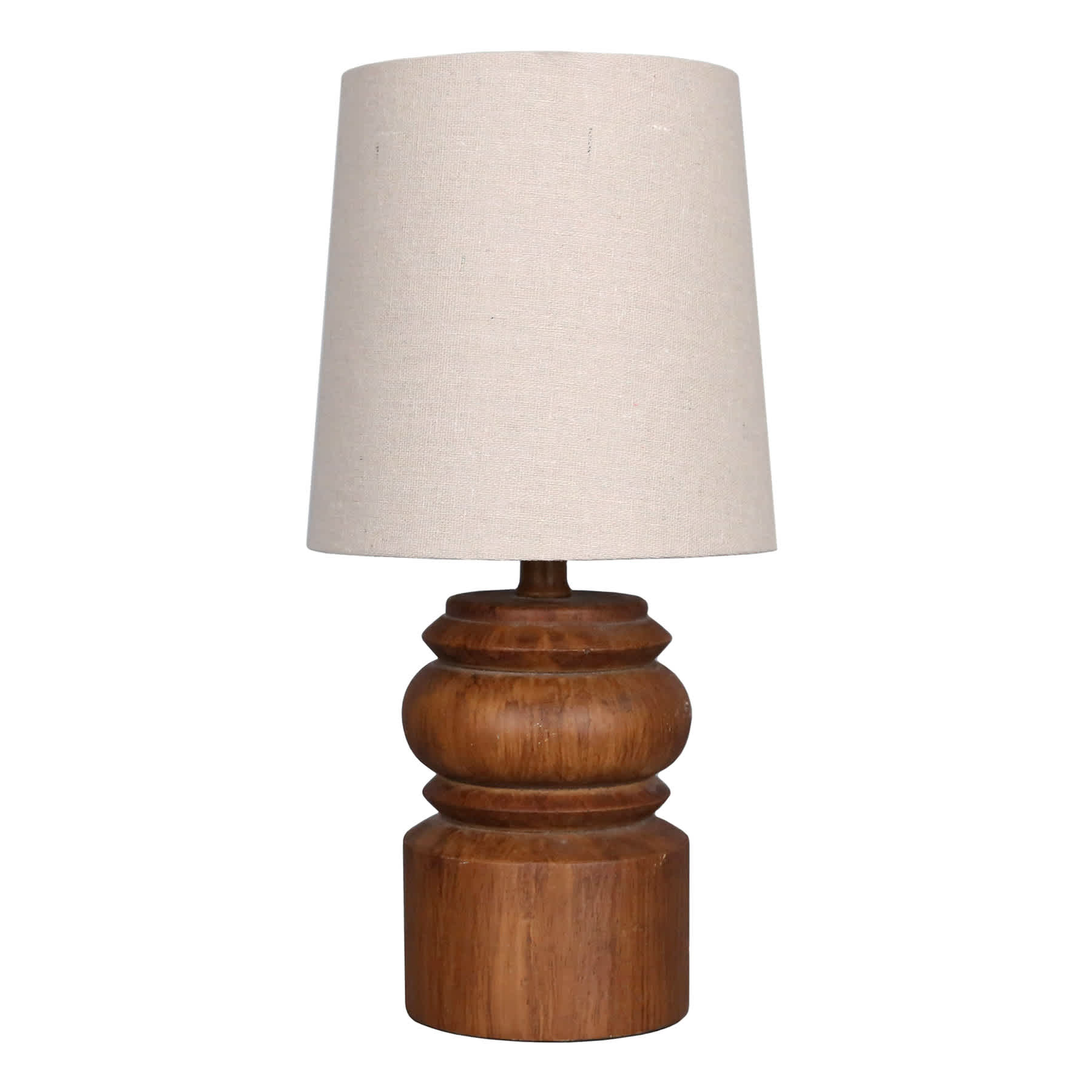 Black Spindle Mini Table Lamp with Shade, 13"