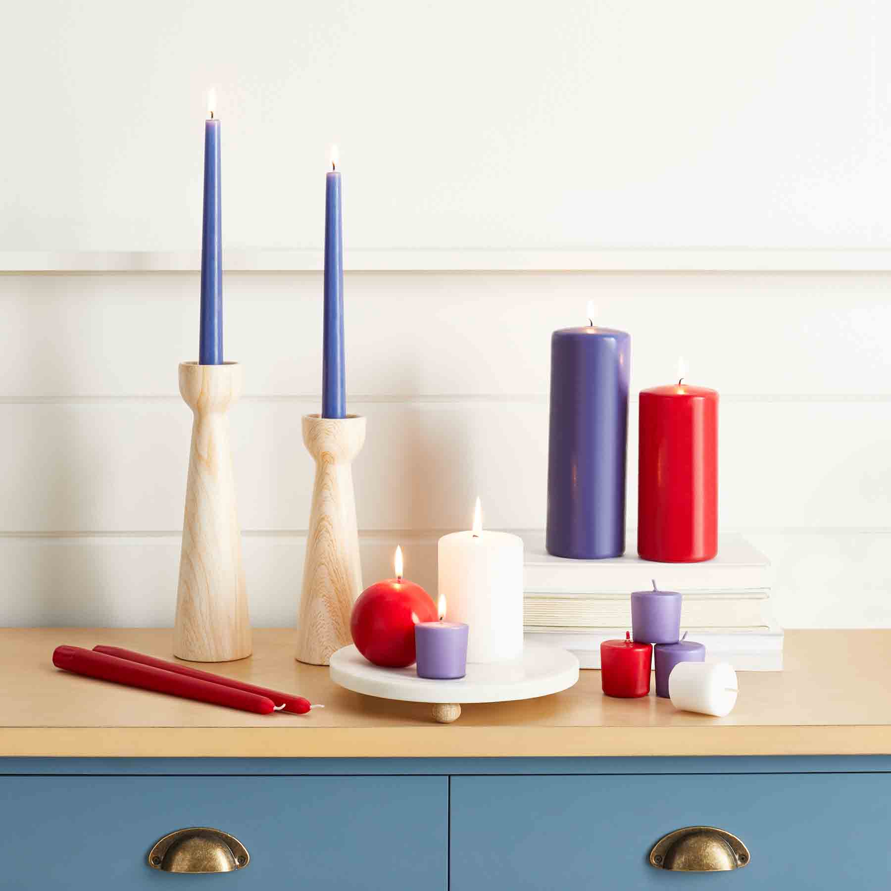 White Unscented Overdip Pillar Candle, 4"