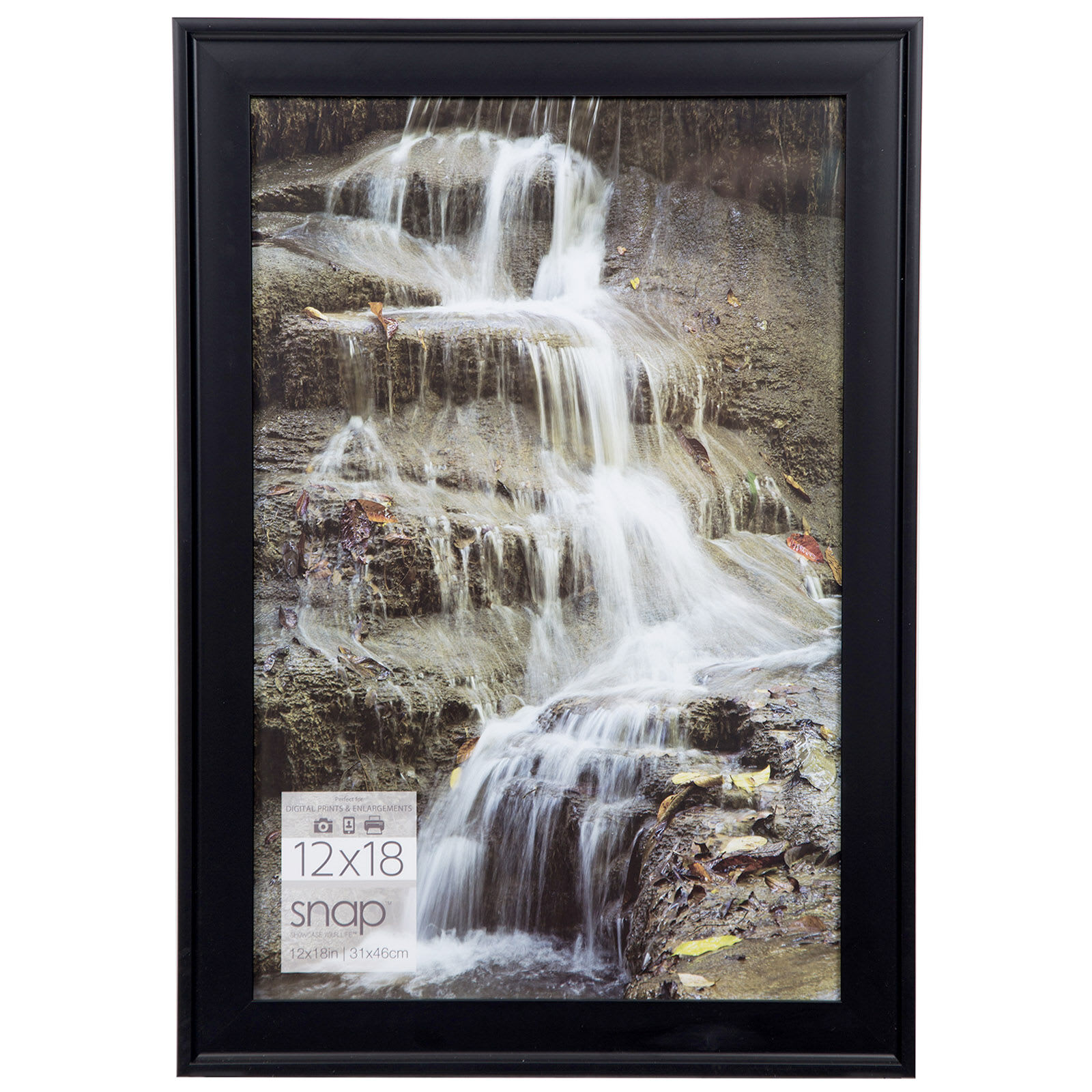 Black Scoop Profile Photo Wall Frame, 12x18