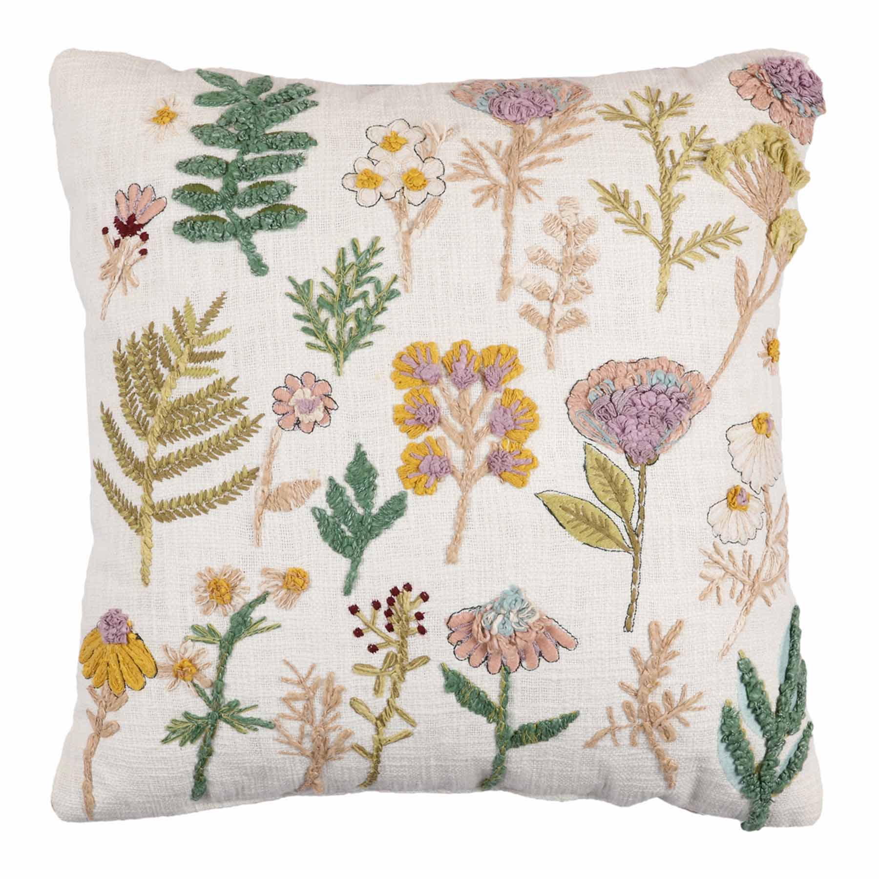 Honeybloom Flower Garden Throw Pillow, 18"