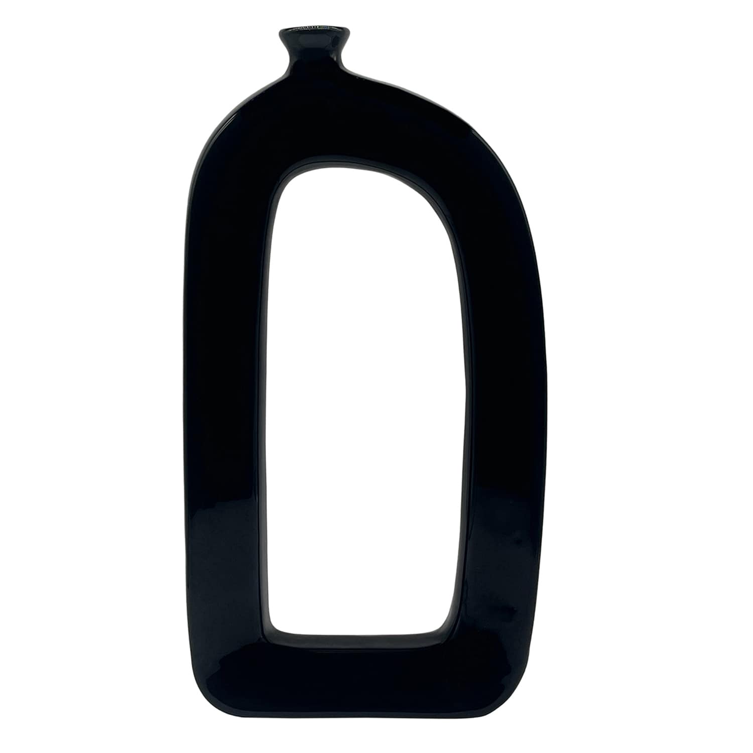 Riley Black Open Vase, 14"